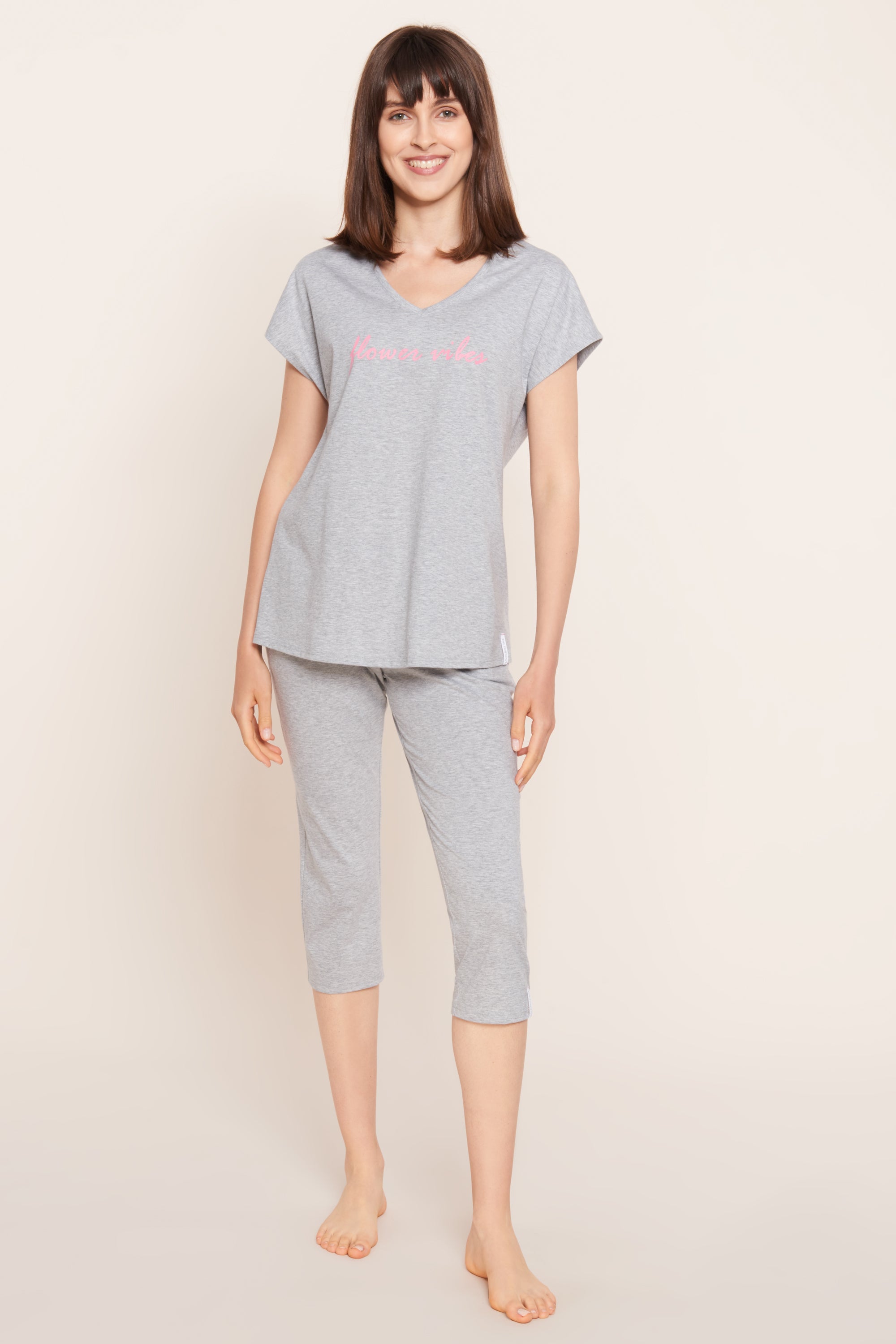 Rosch Pants, 3/4, Think Pink (1212015) Heather Grey