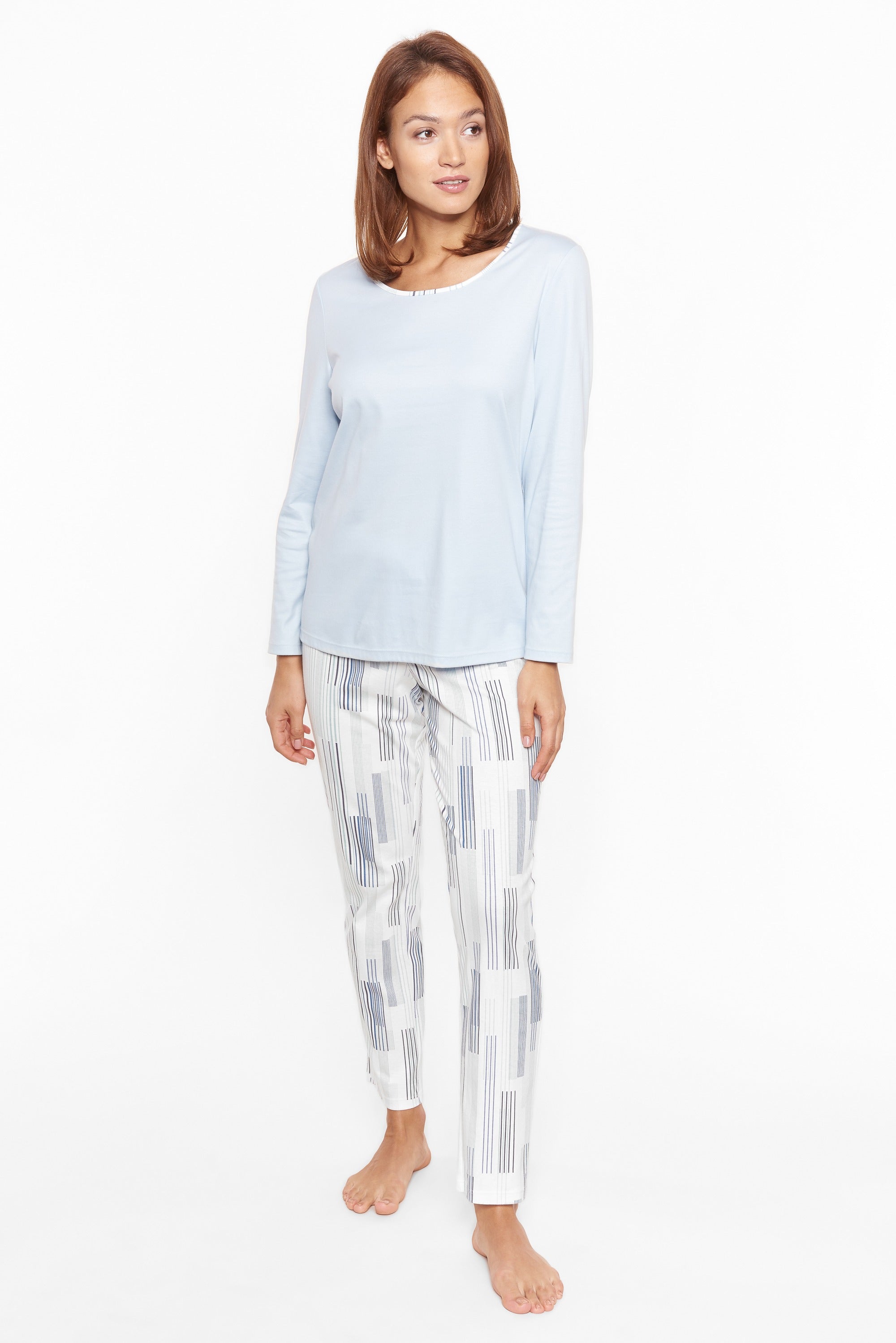 Rosch Pajama, 1/1 Sleeve, Pants 1/1, Round Neck St (1213330) Stripe Mix