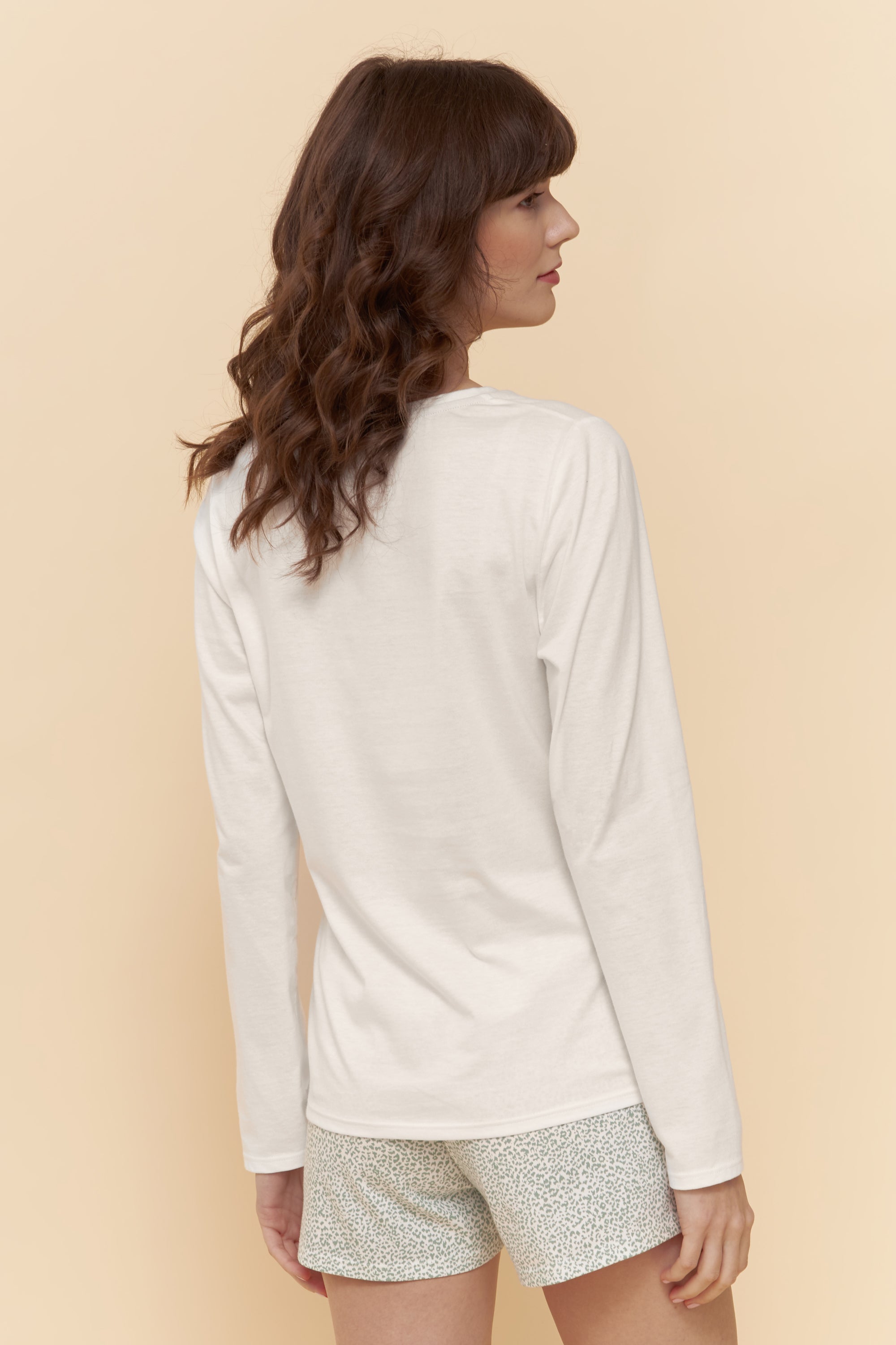 Rosch Shirt, 1/1 Sleeve, Round Neck Highlight (1222142) Cream