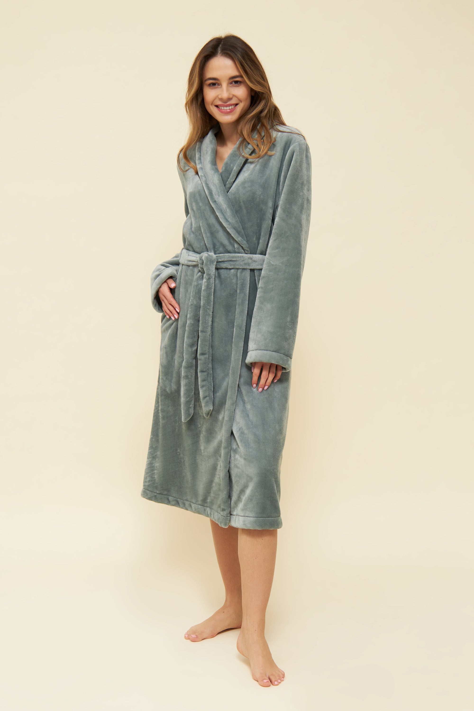 Rosch Robe, 1/1 Sleeve, Wrap-Around, Pockets, (1223770) Milky Green