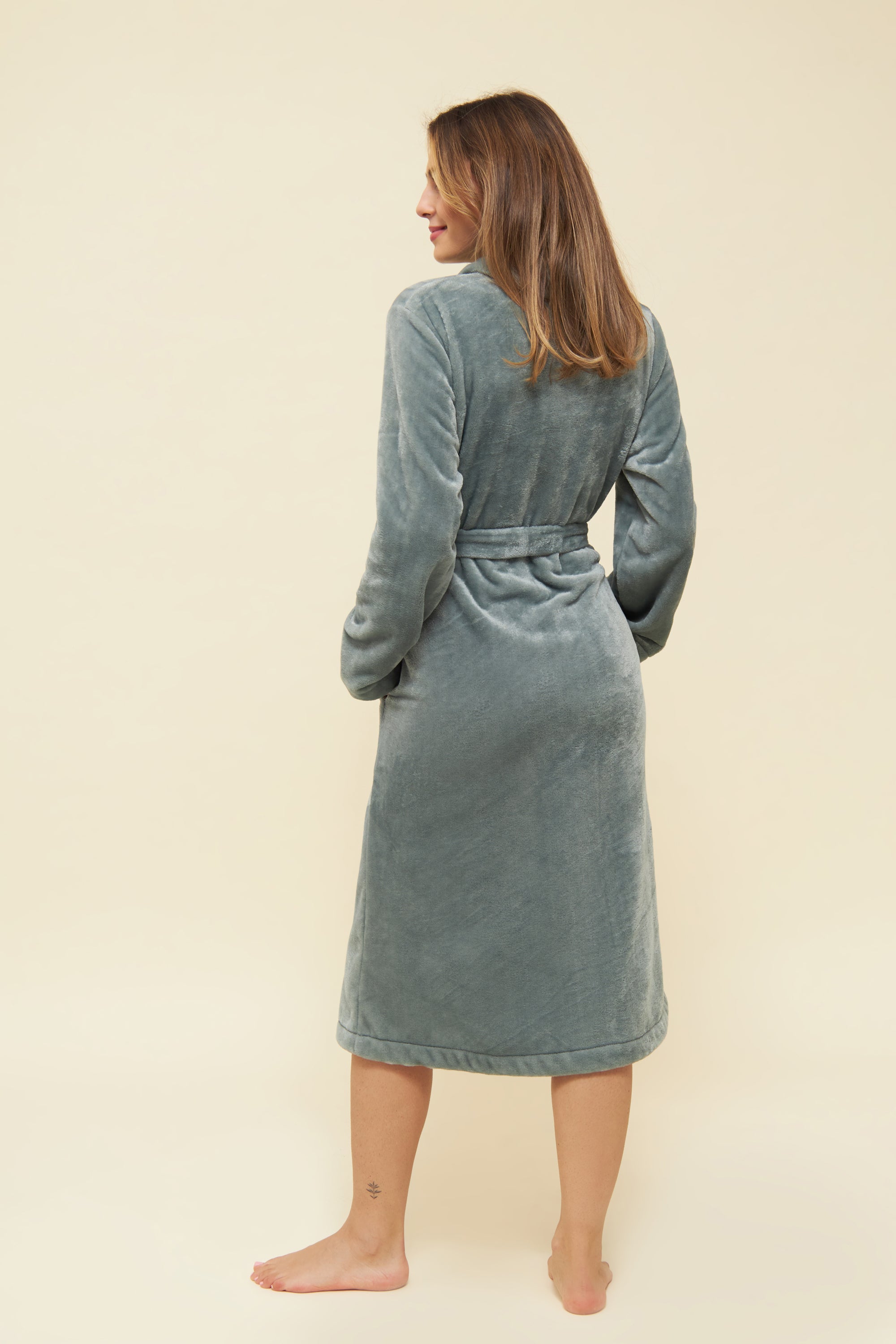 Rosch Robe, 1/1 Sleeve, Wrap-Around, Pockets, (1223770) Milky Green