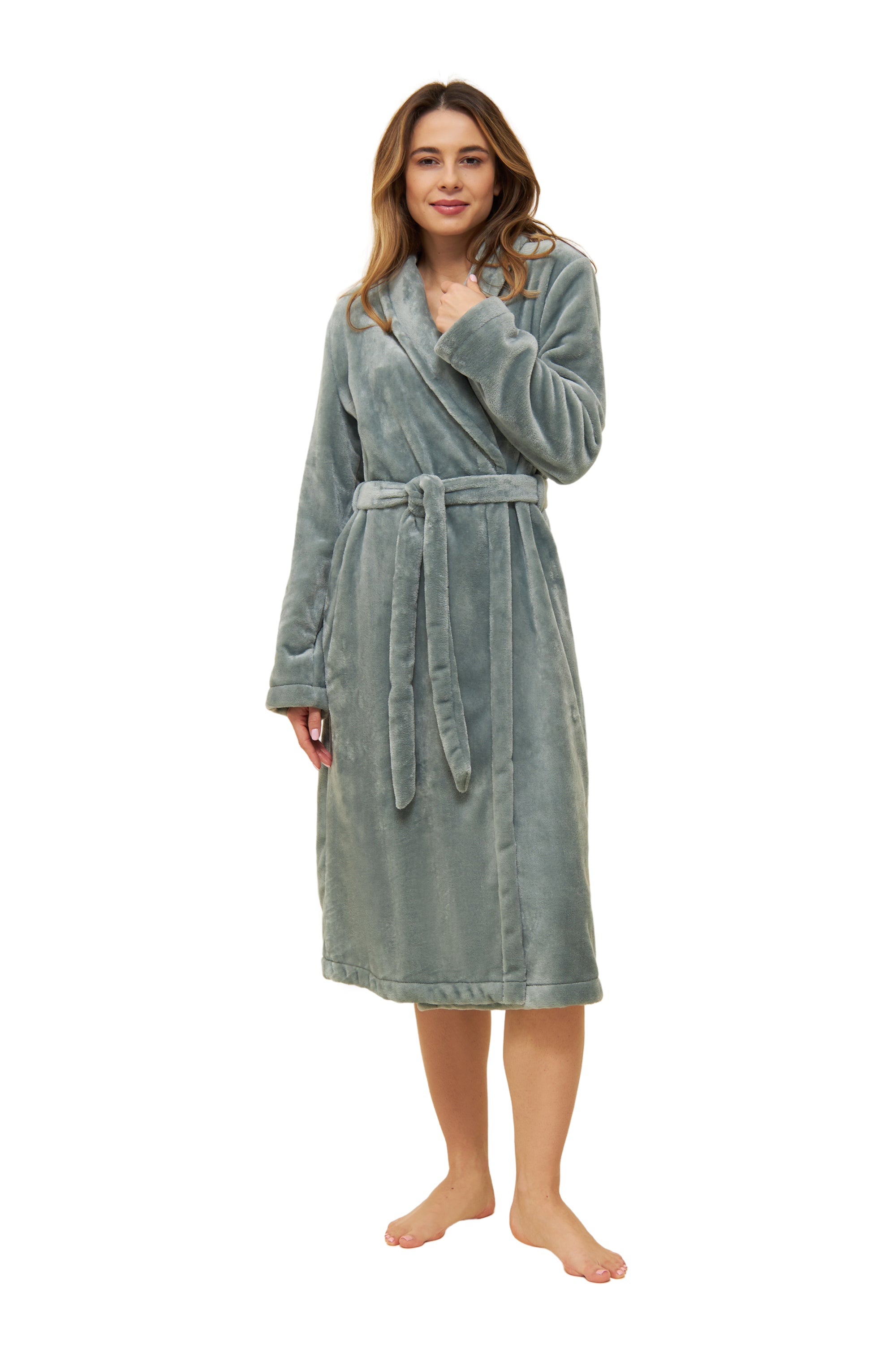 Rosch Robe, 1/1 Sleeve, Wrap-Around, Pockets, (1223770) Milky Green