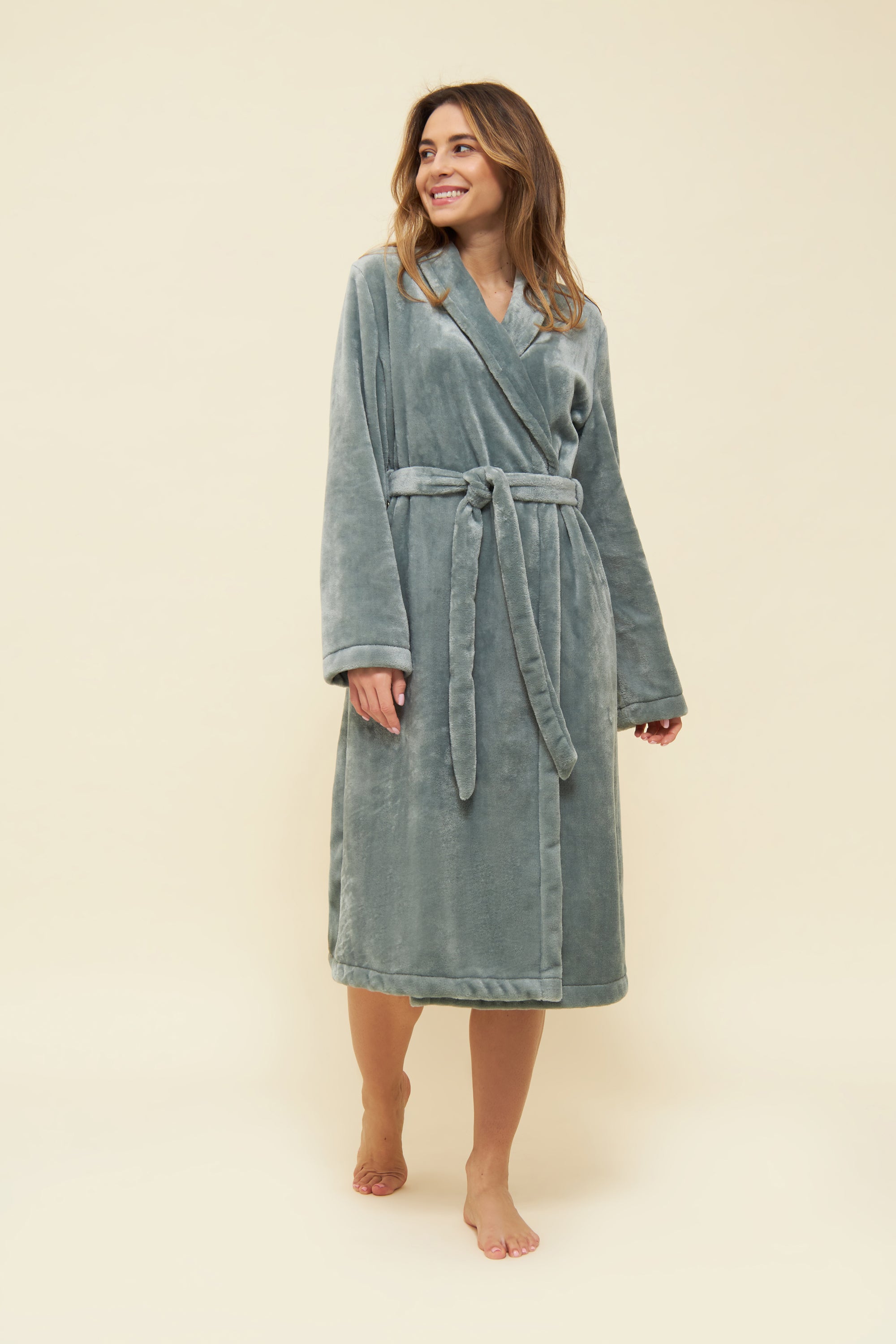 Rosch Robe, 1/1 Sleeve, Wrap-Around, Pockets, (1223770) Milky Green