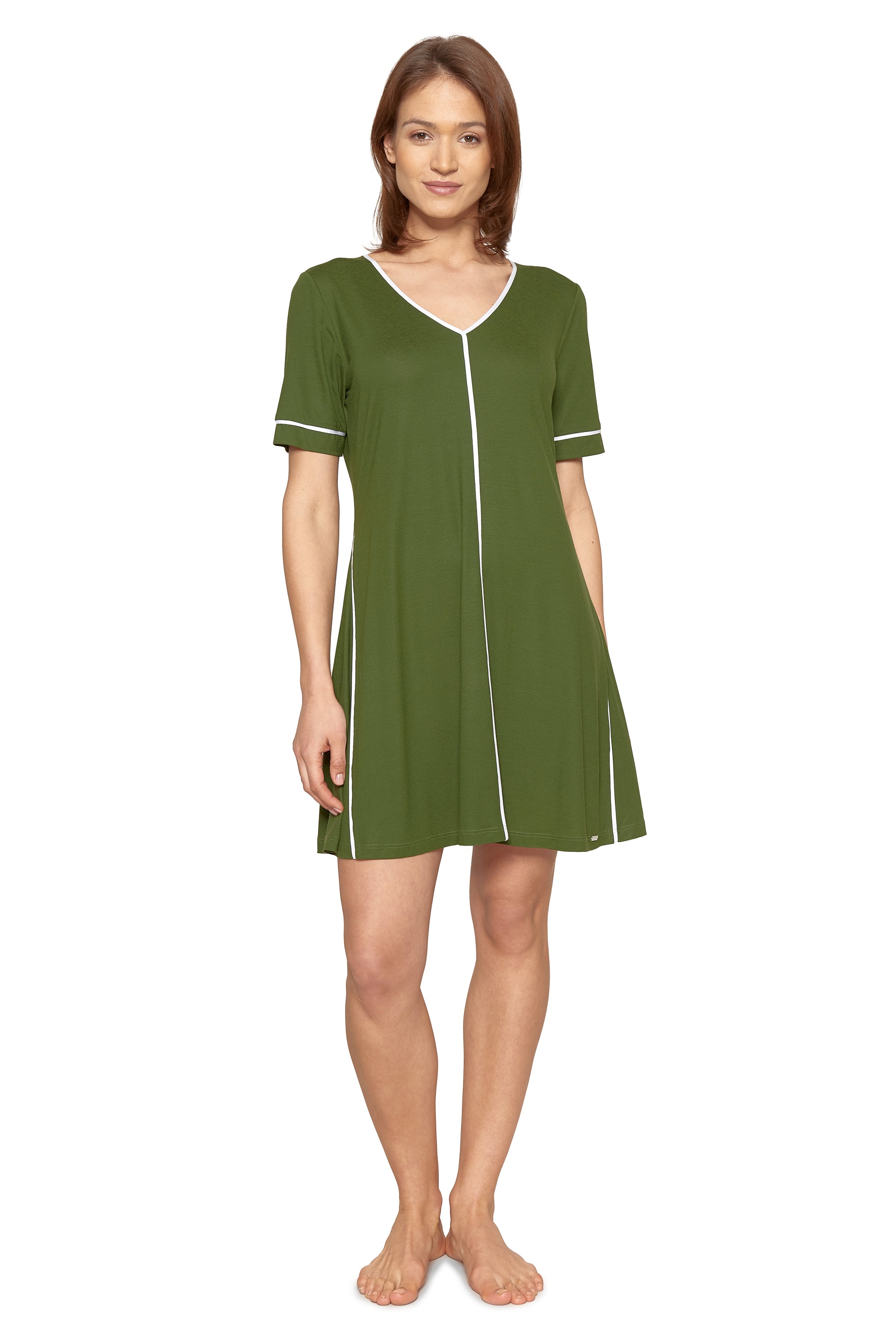 Rosch Beach Dress, 1/2 Sleeve, V-Neck Botanical Green (1225621) Green