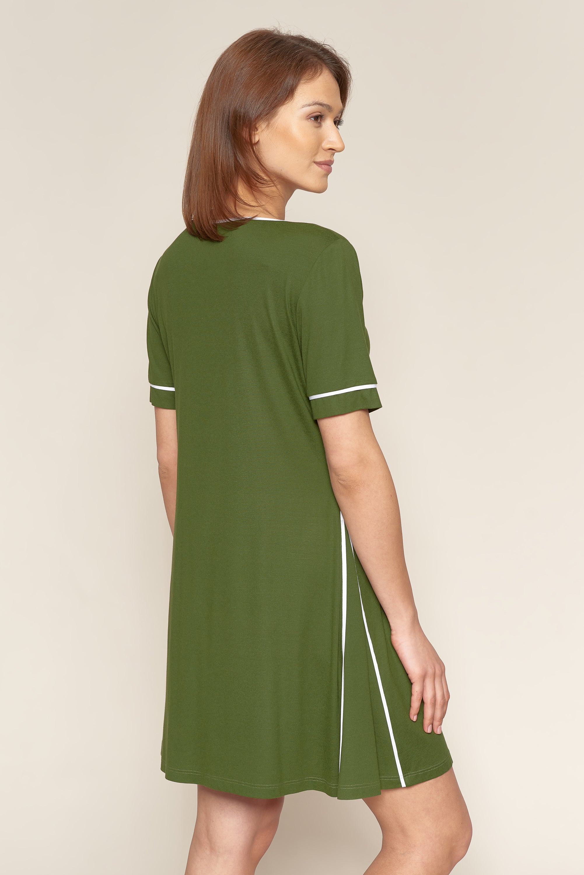 Rosch Beach Dress, 1/2 Sleeve, V-Neck Botanical Green (1225621) Green