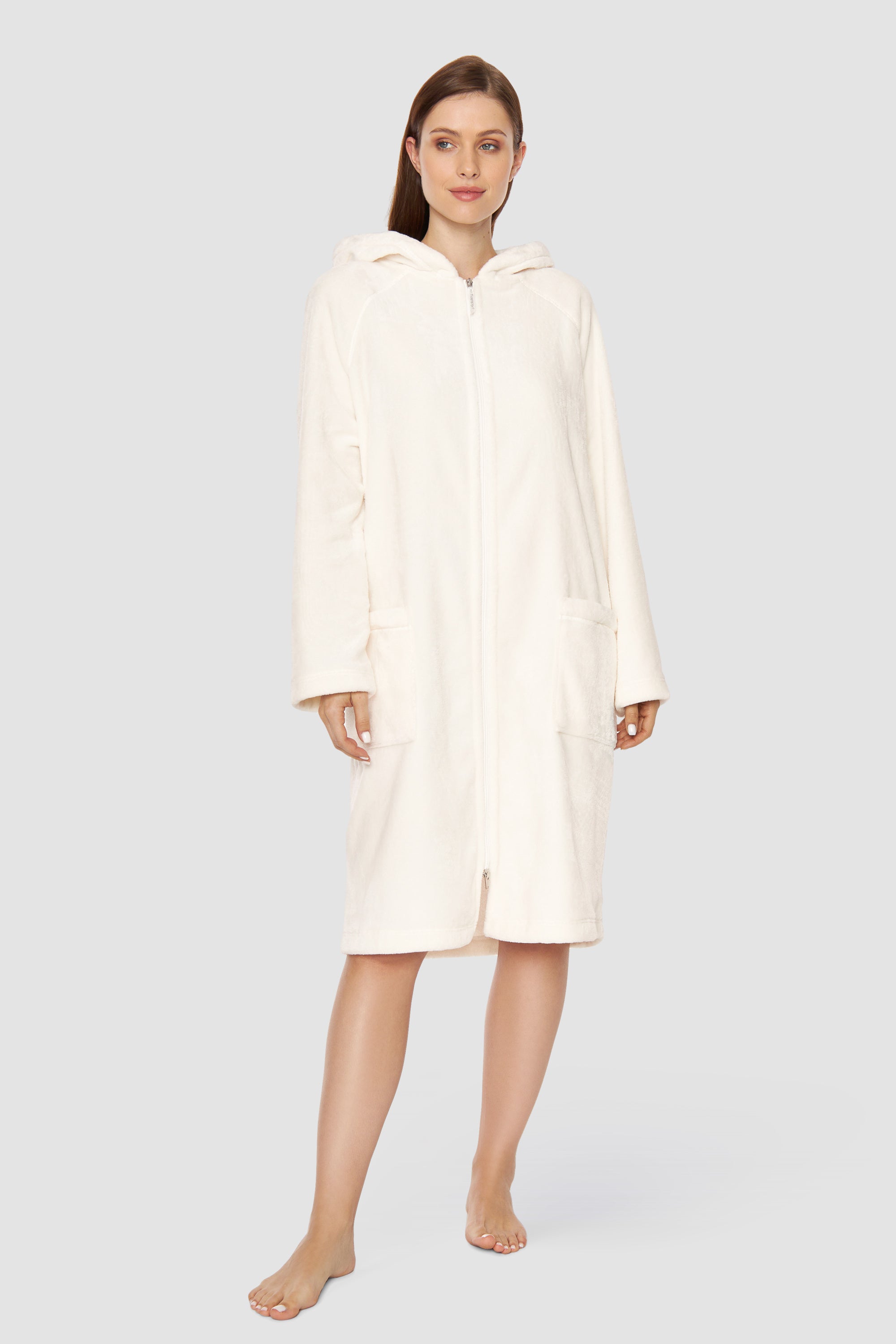 Rosch Robe, 1/1 Sleeve, Zipper, Pockets Trend (1232100) Ecru