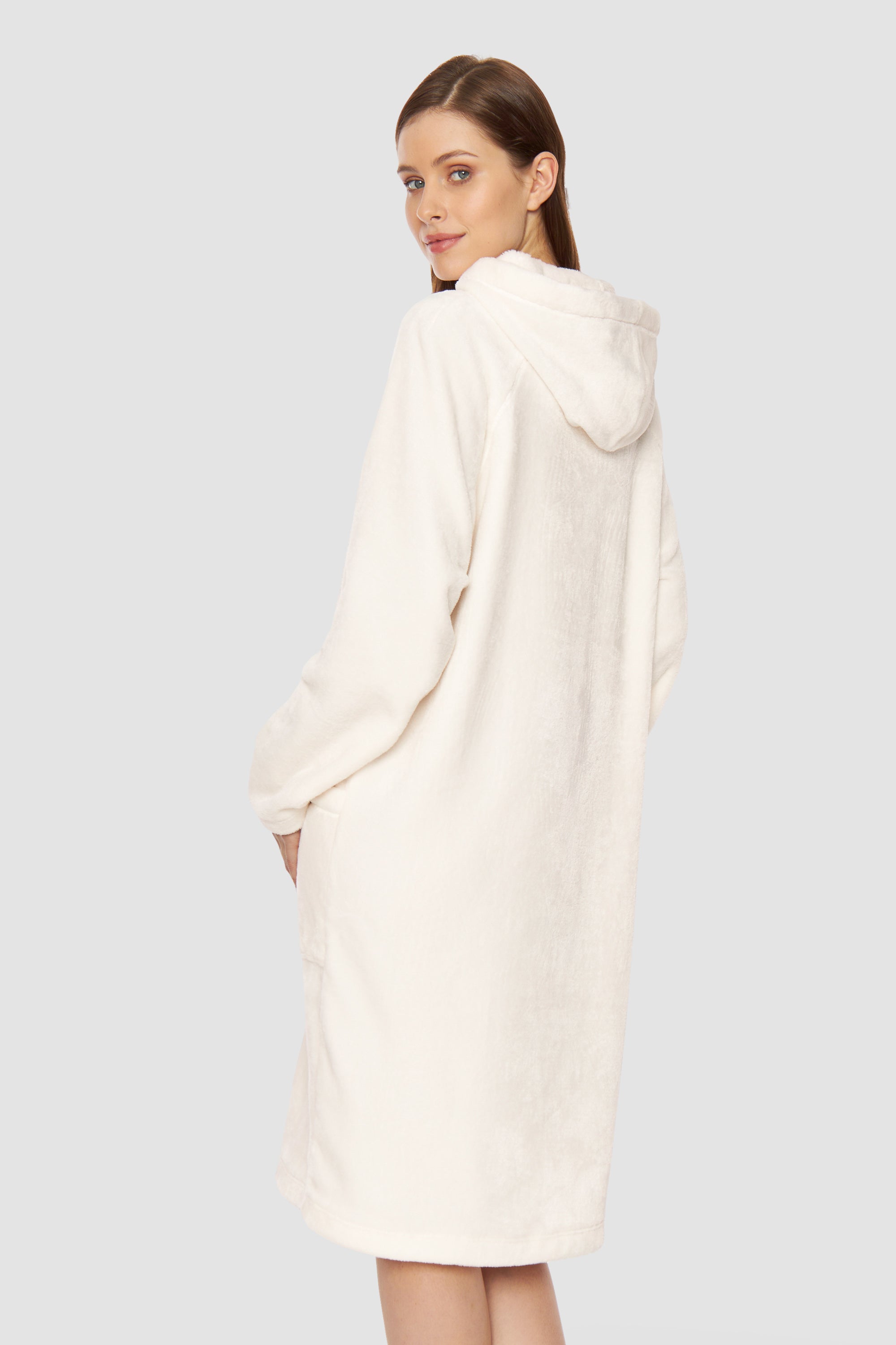 Rosch Robe, 1/1 Sleeve, Zipper, Pockets Trend (1232100) Ecru