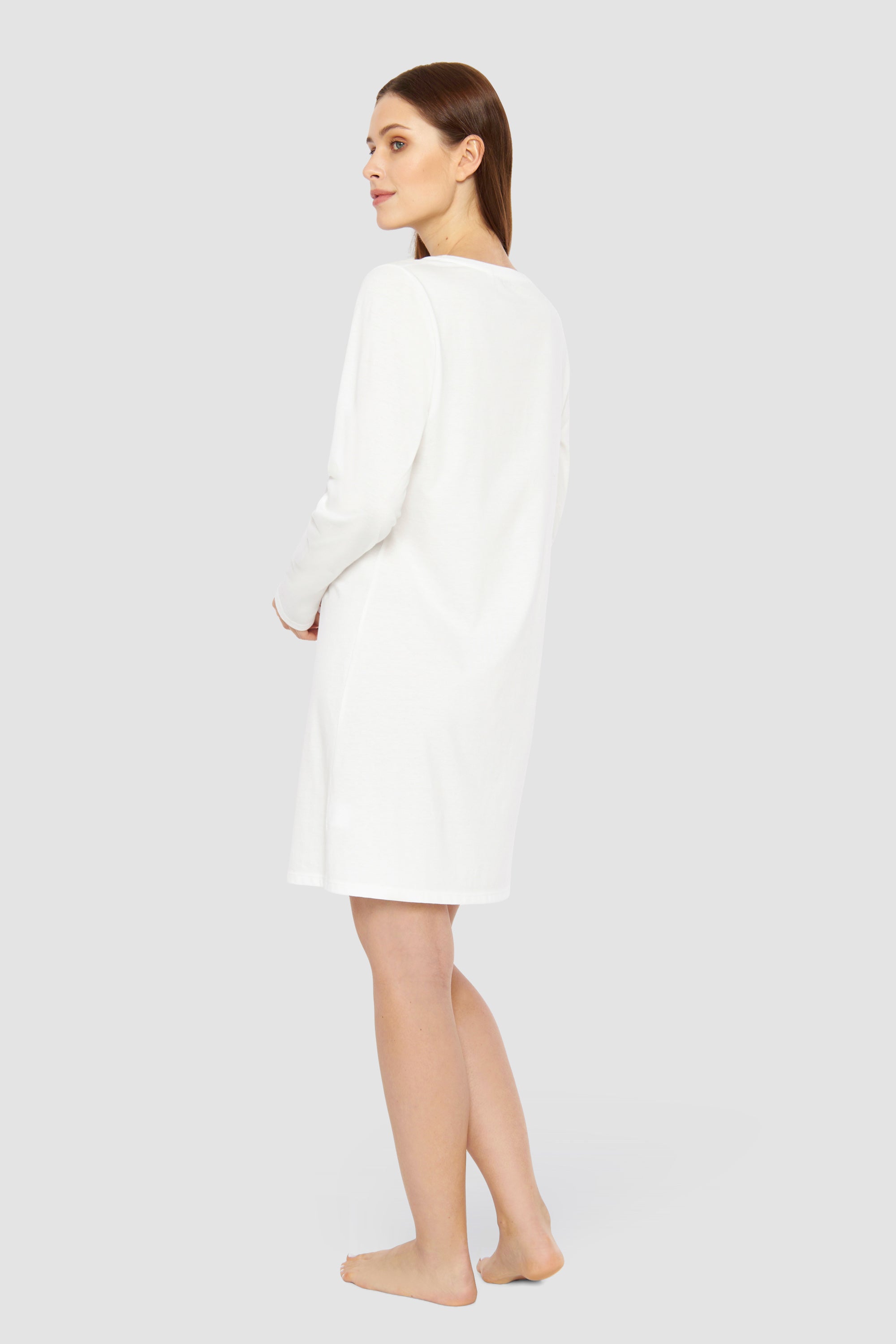 Rosch Night Dress, 1/1 Sleeve, Round Neck Highlight Aut (1232154) Cream