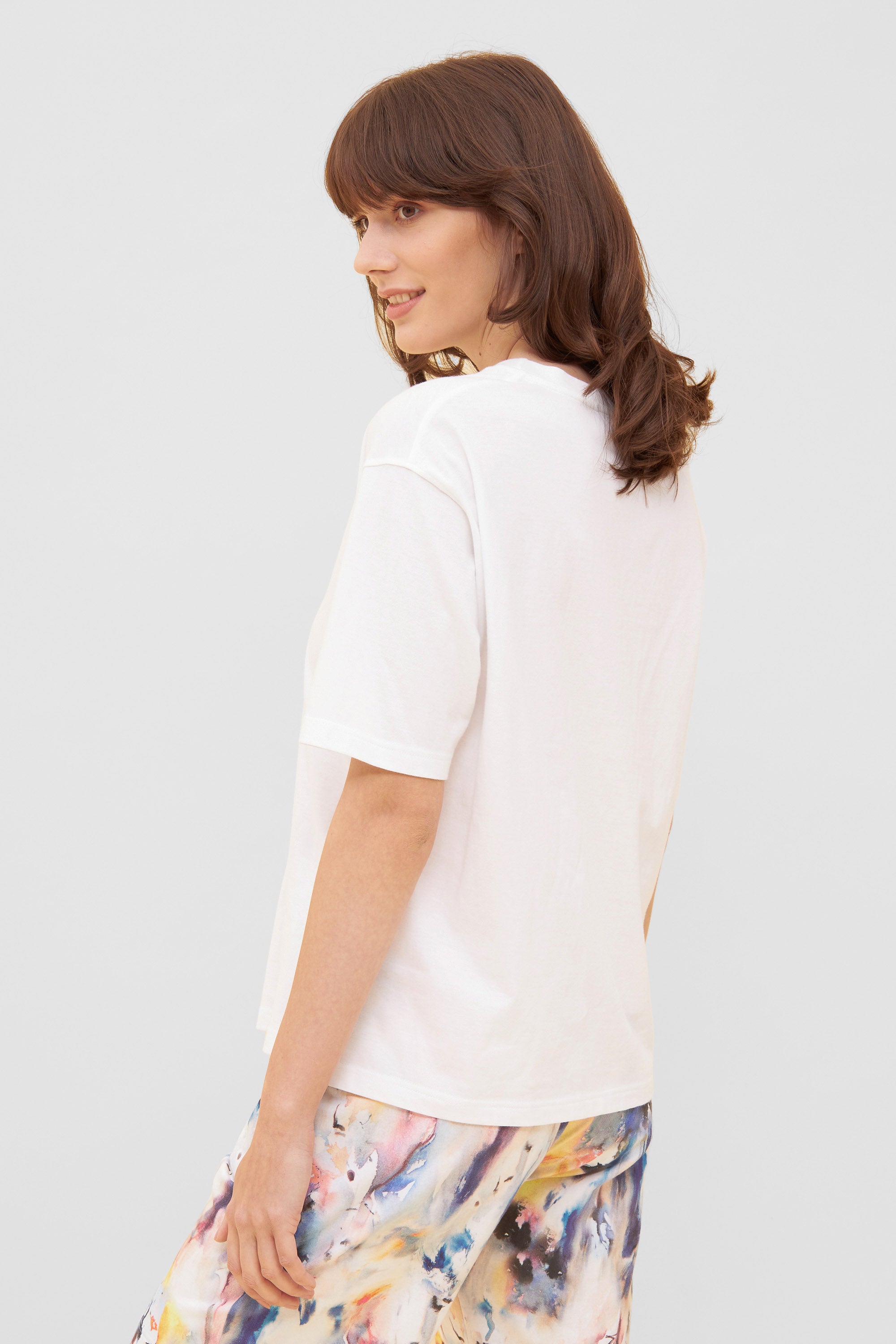 Rosch Shirt, Gots, 1/2 Sleeve, Round Neck Love (1233028) White