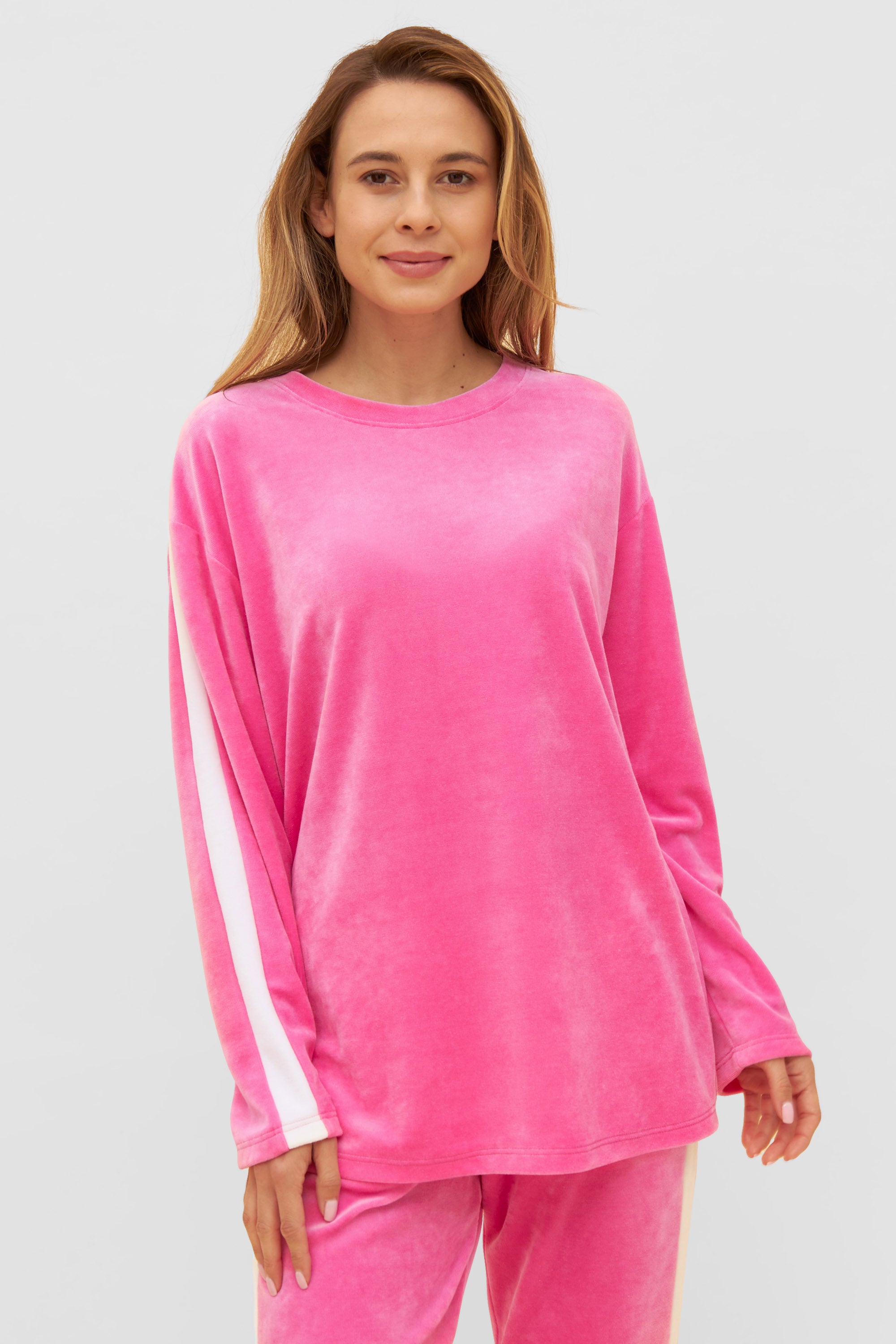 Rosch Lounge Suit, 1/1Sleeve, Round Neck, Pants 1/1, Po (1233260) Hot Pink
