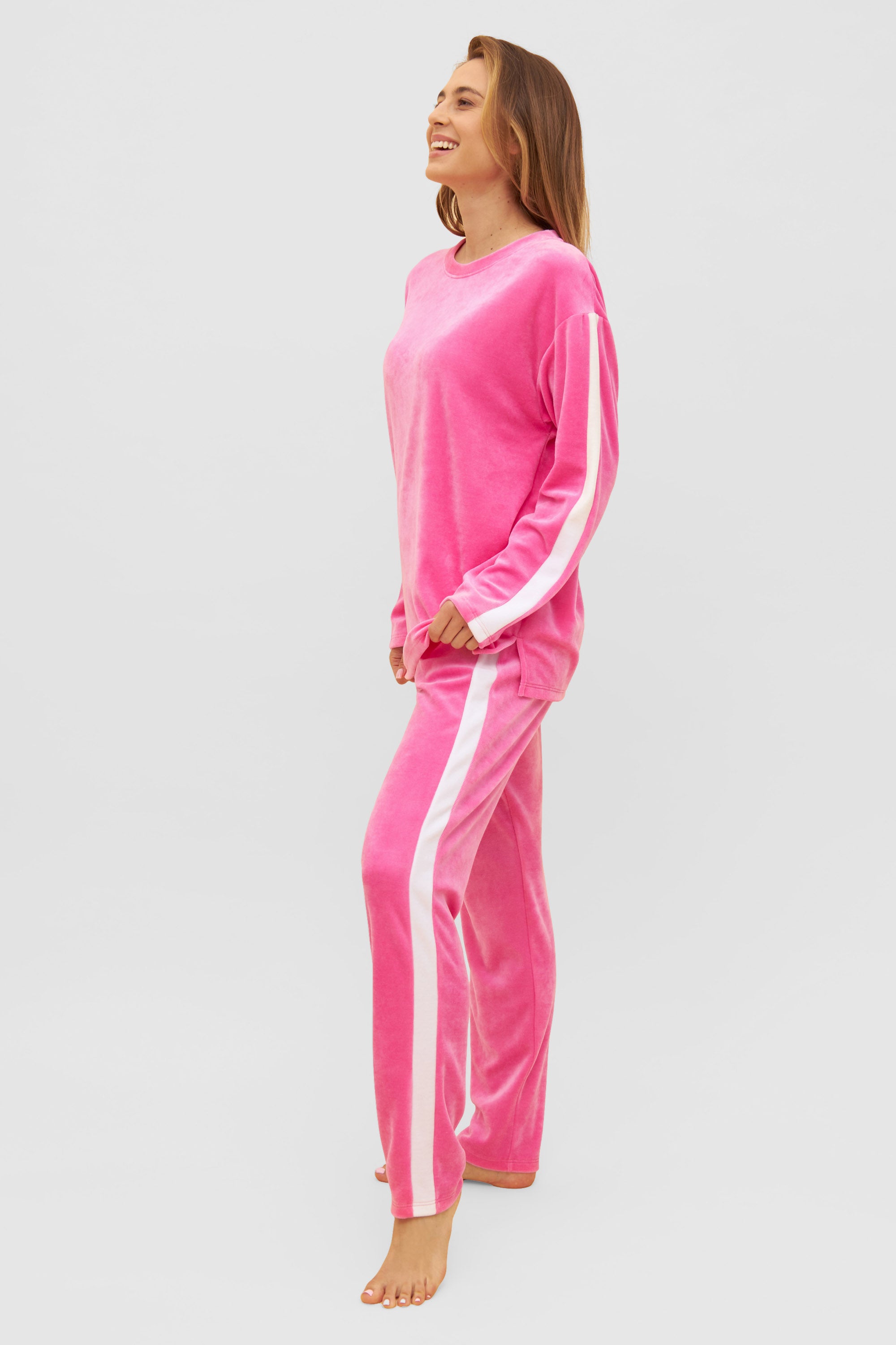 Rosch Lounge Suit, 1/1Sleeve, Round Neck, Pants 1/1, Po (1233260) Hot Pink
