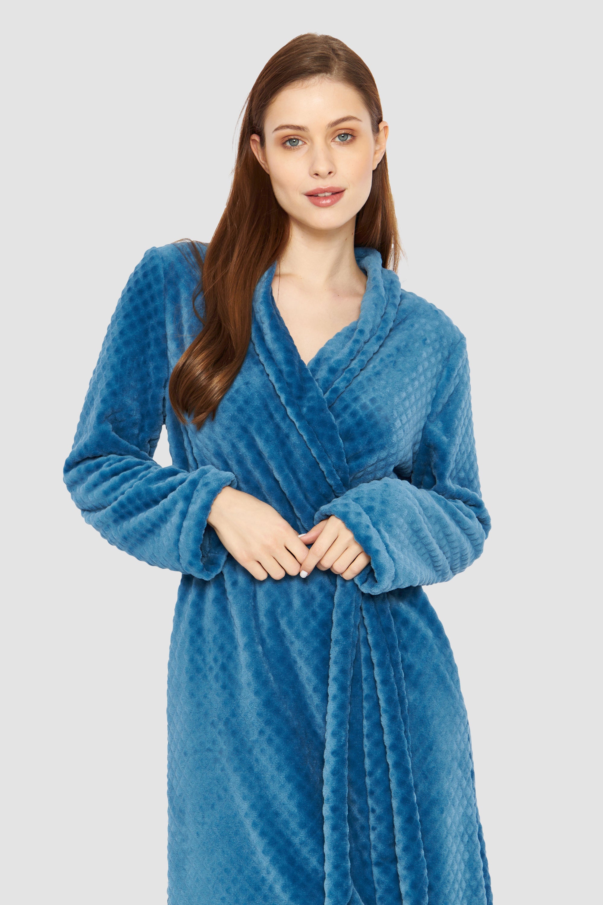 Rosch Robe, 1/1 Sleeve, Wrap-Around, Pockets, (1233502) Arctic Blue