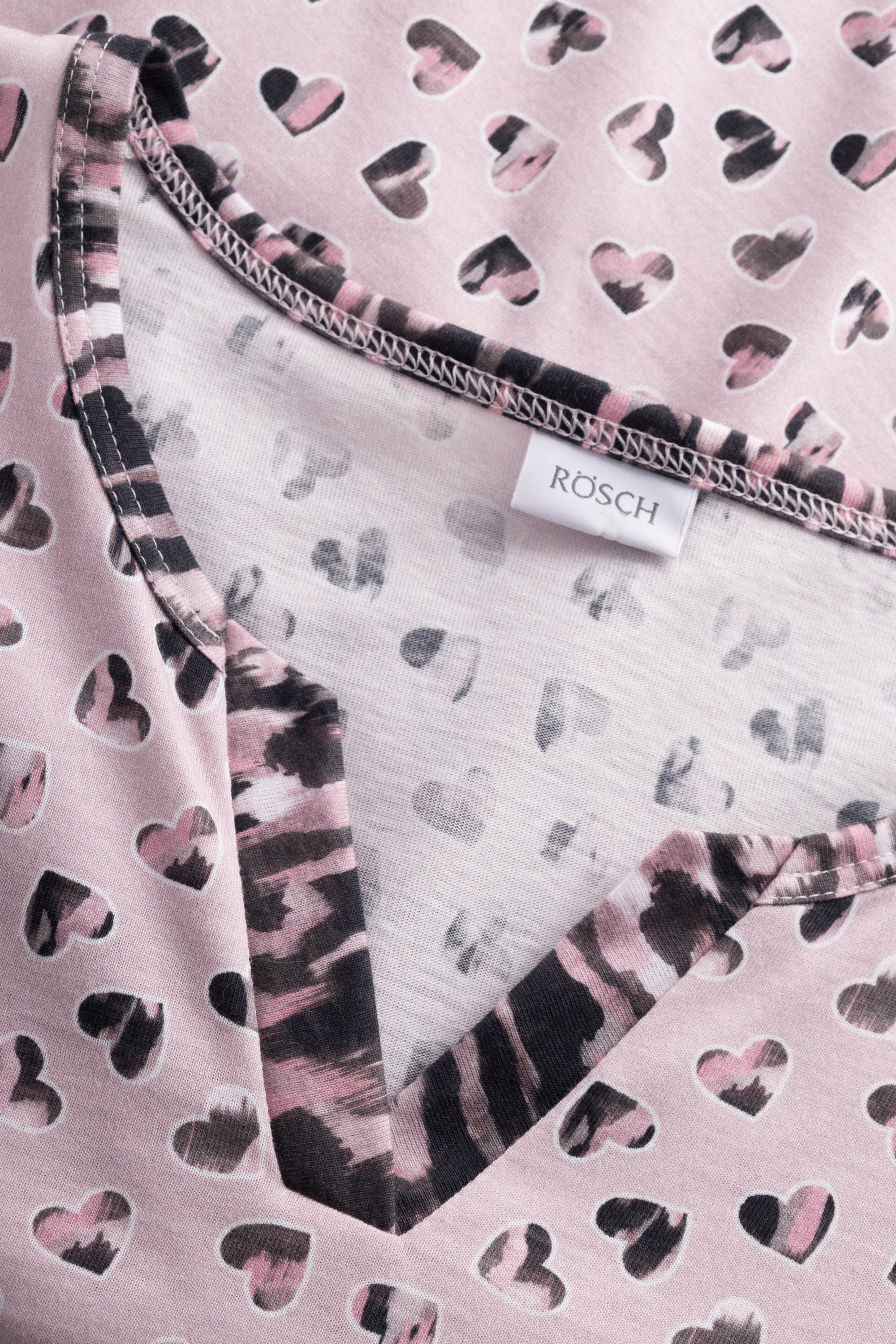 Rosch Pajama, 1/1 Sleeve, Pants 7/8, Roundneck Hea (1233510) Print Mix