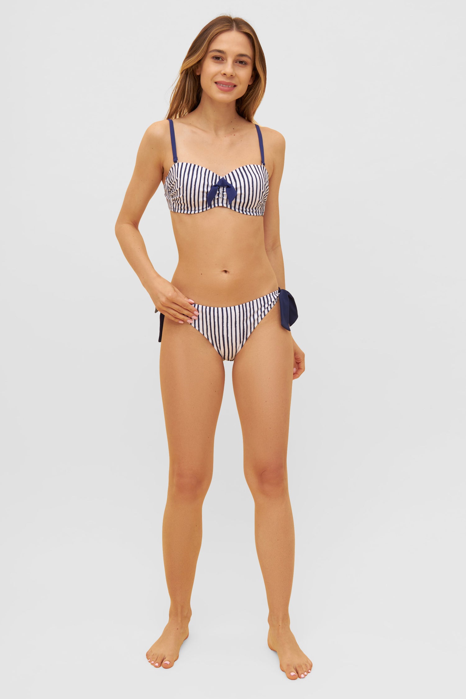 Rosch Bikini-Top Ecowave, Soft Cup, Wire, Adjust S (1235508) Navy Stripe