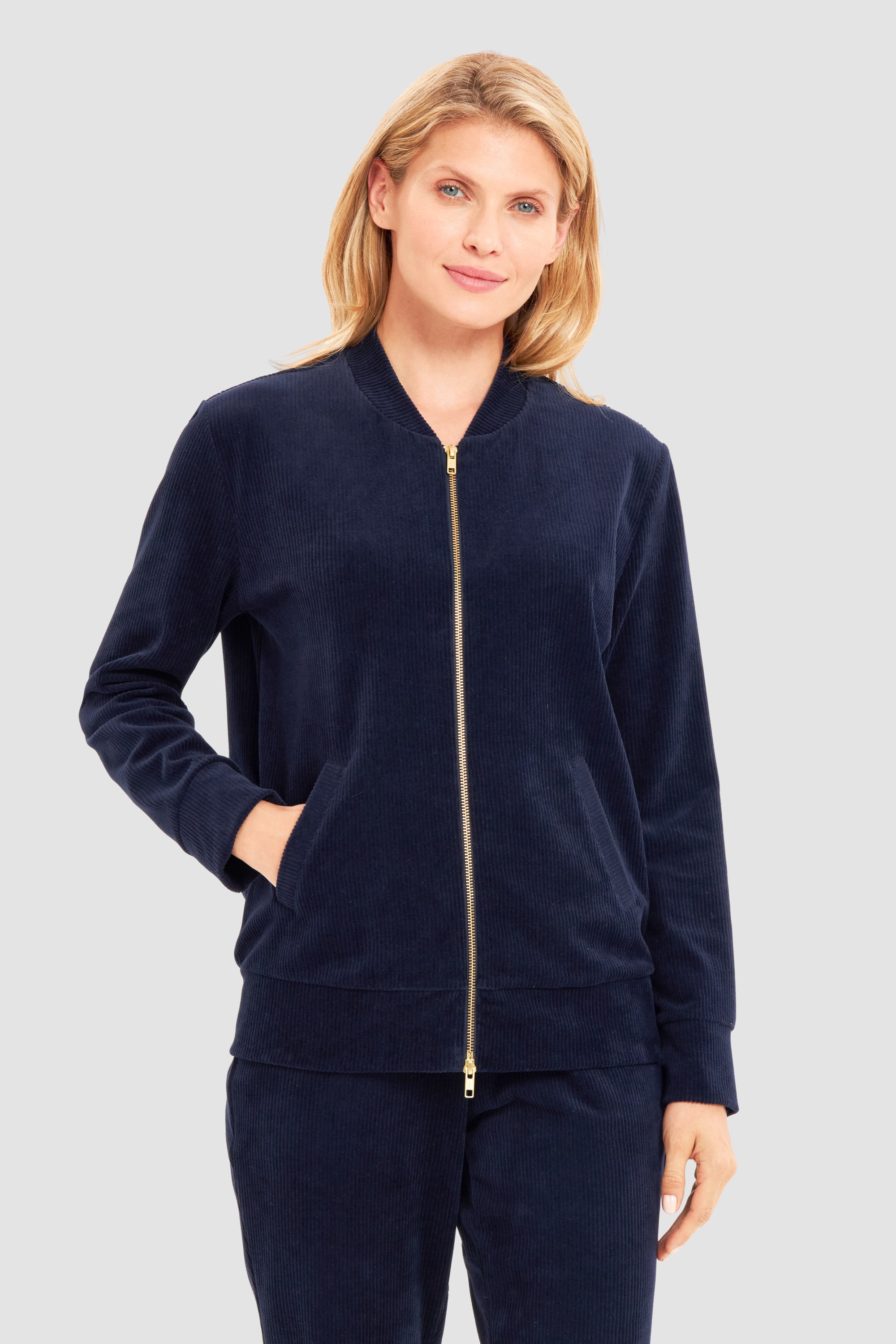 Rosch Lounge Suit, 1/1 Sleeve, Pants 1/1, Zipper, Round (1243091) Navy