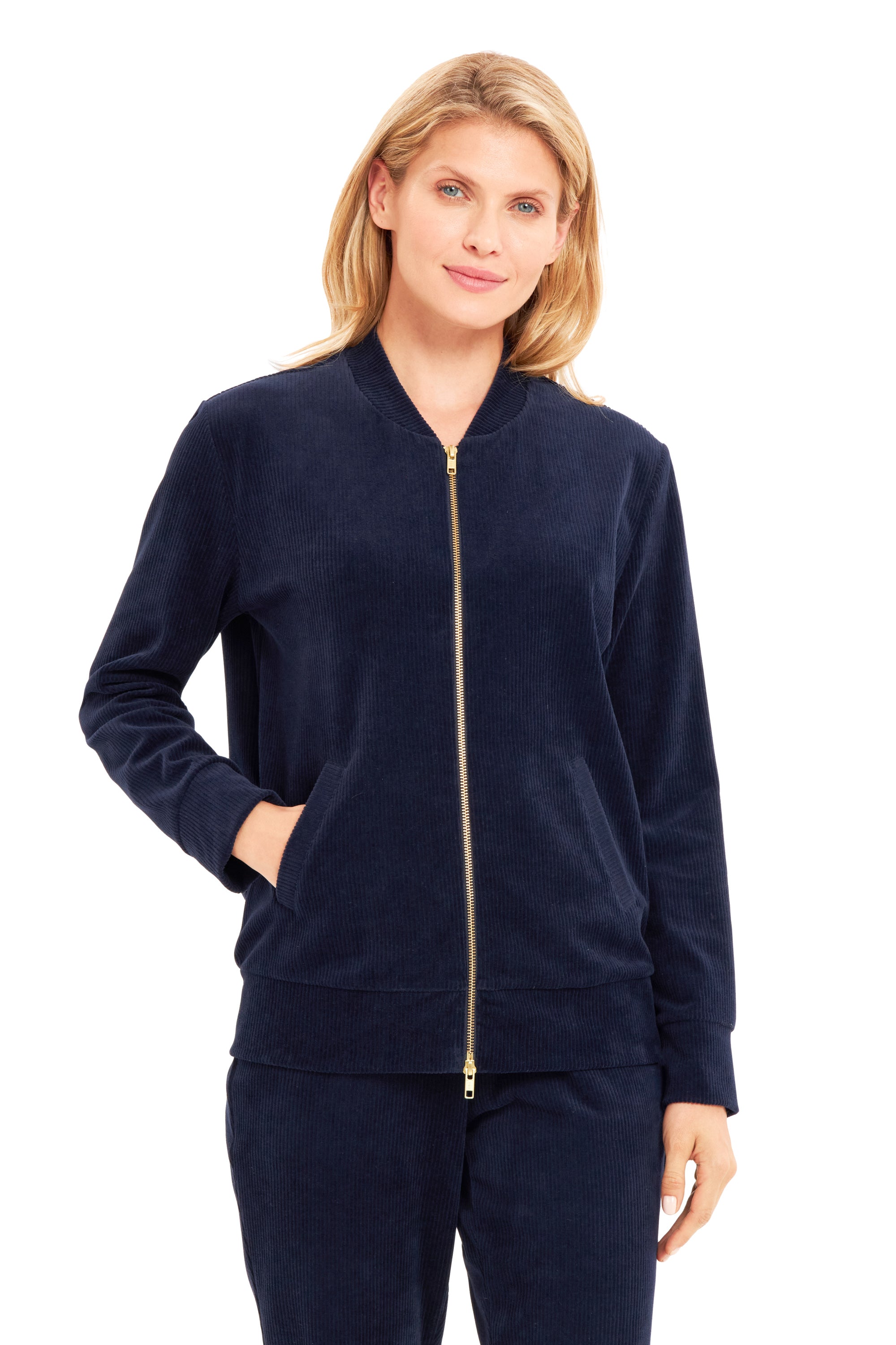 Rosch Lounge Suit, 1/1 Sleeve, Pants 1/1, Zipper, Round (1243091) Navy