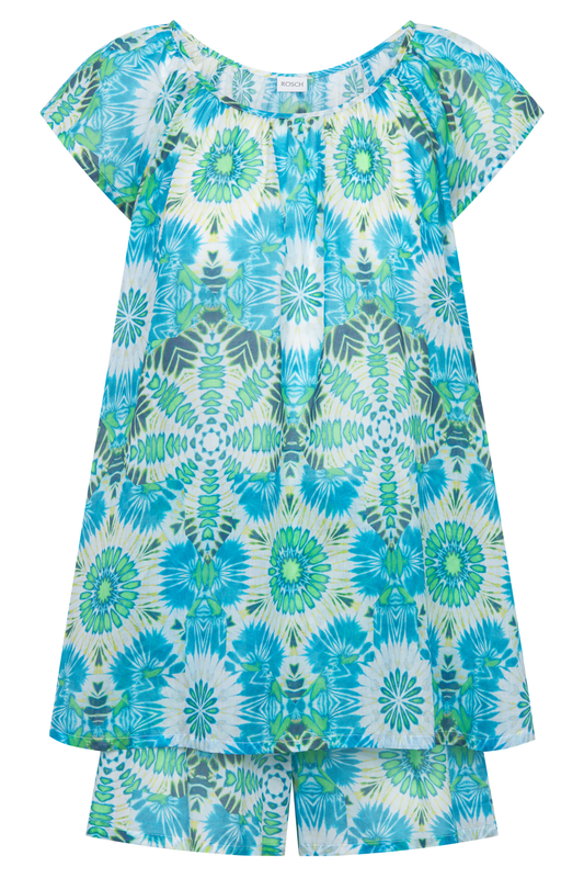 Rösch Pyjamas front view in Ornamental Print