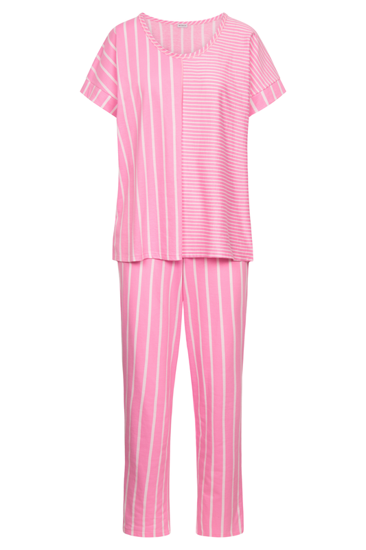 Rösch Pyjamas front view in Stripe Mix