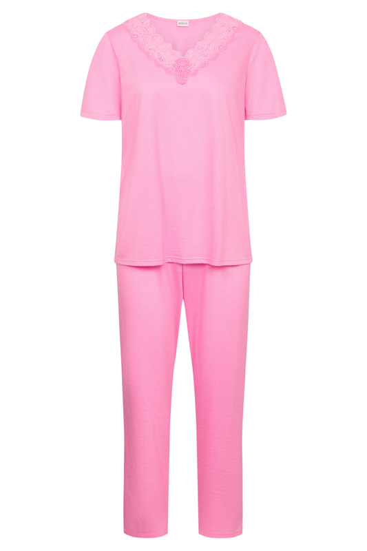 Rösch Pyjamas front view in Pink