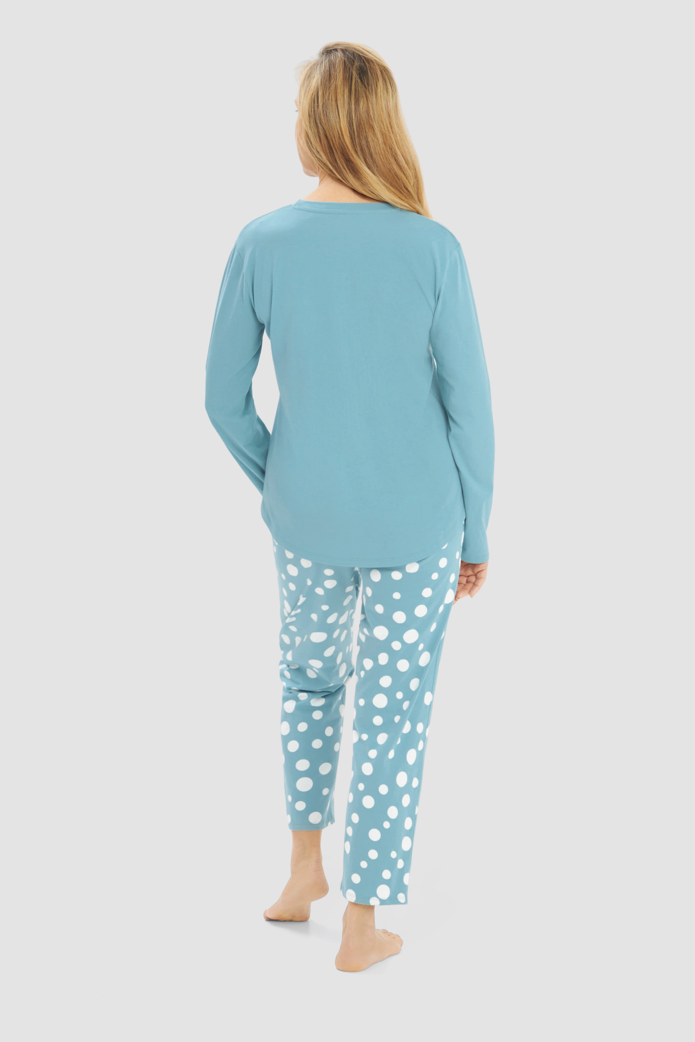 Rösch Pyjamas back view in Cool Mint Dots