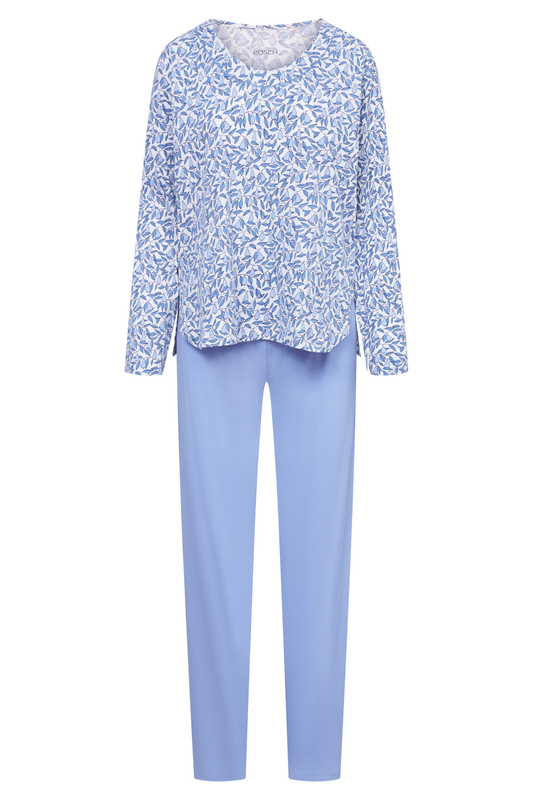 Rösch Pyjamas front view in Leaves Minimal
