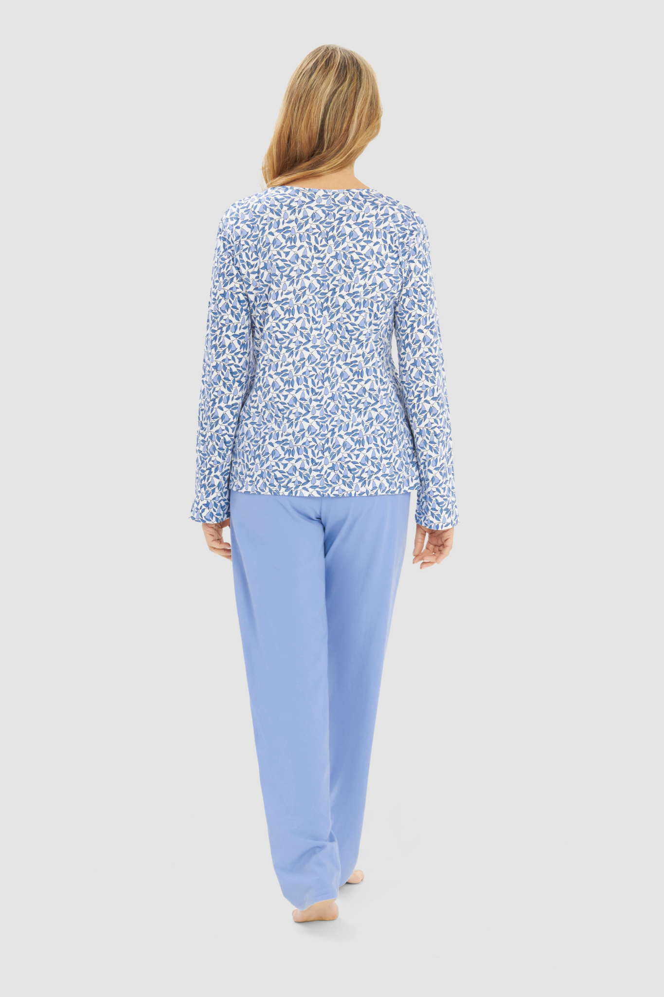 Rösch Pyjamas back view in Leaves Minimal