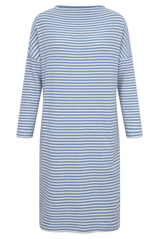 Rösch House Dress front view in Ringlet Blue