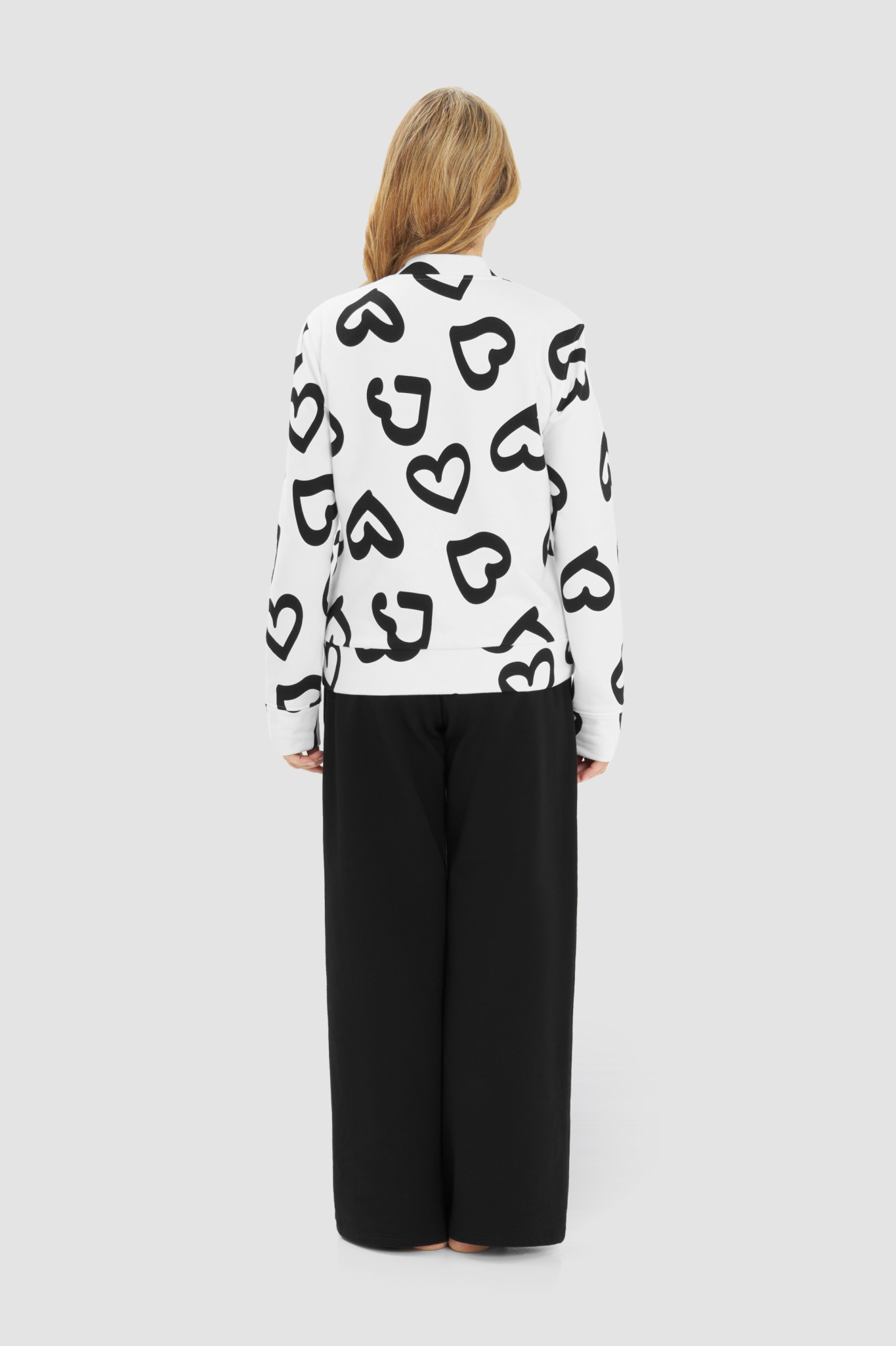 Rösch Lounge Jacket back view in Hearts