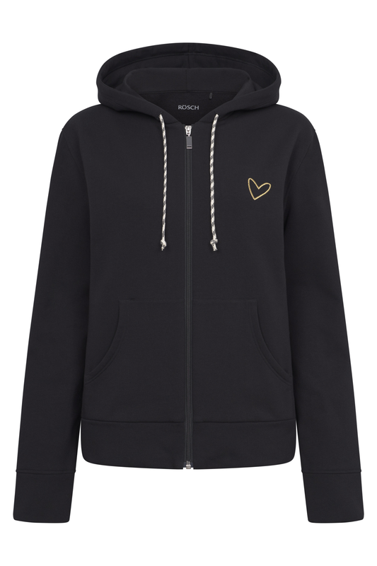Rösch Lounge Jacket front view in Black