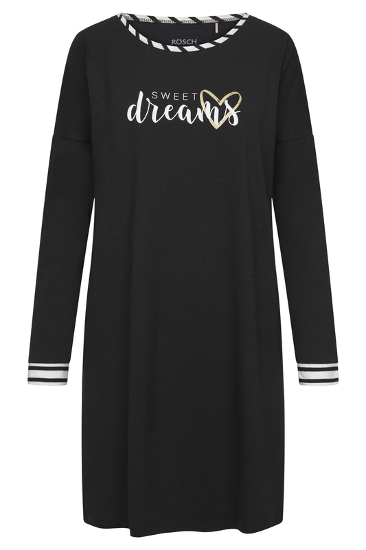 Rösch Nightgown front view in Black