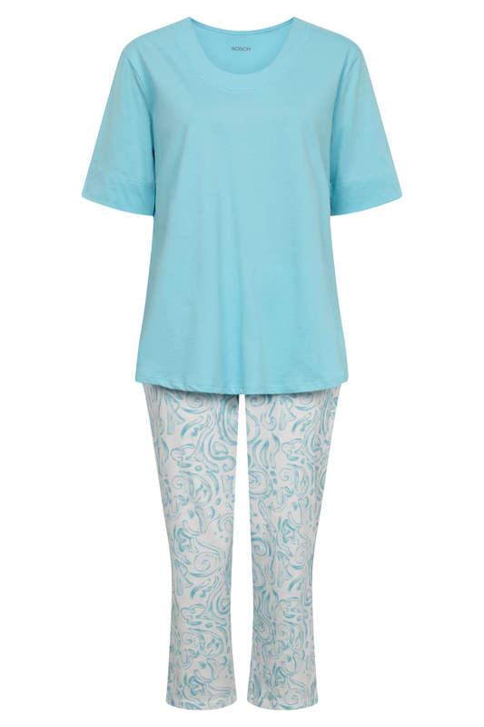 Rösch Pyjamas front view in Big Paisley