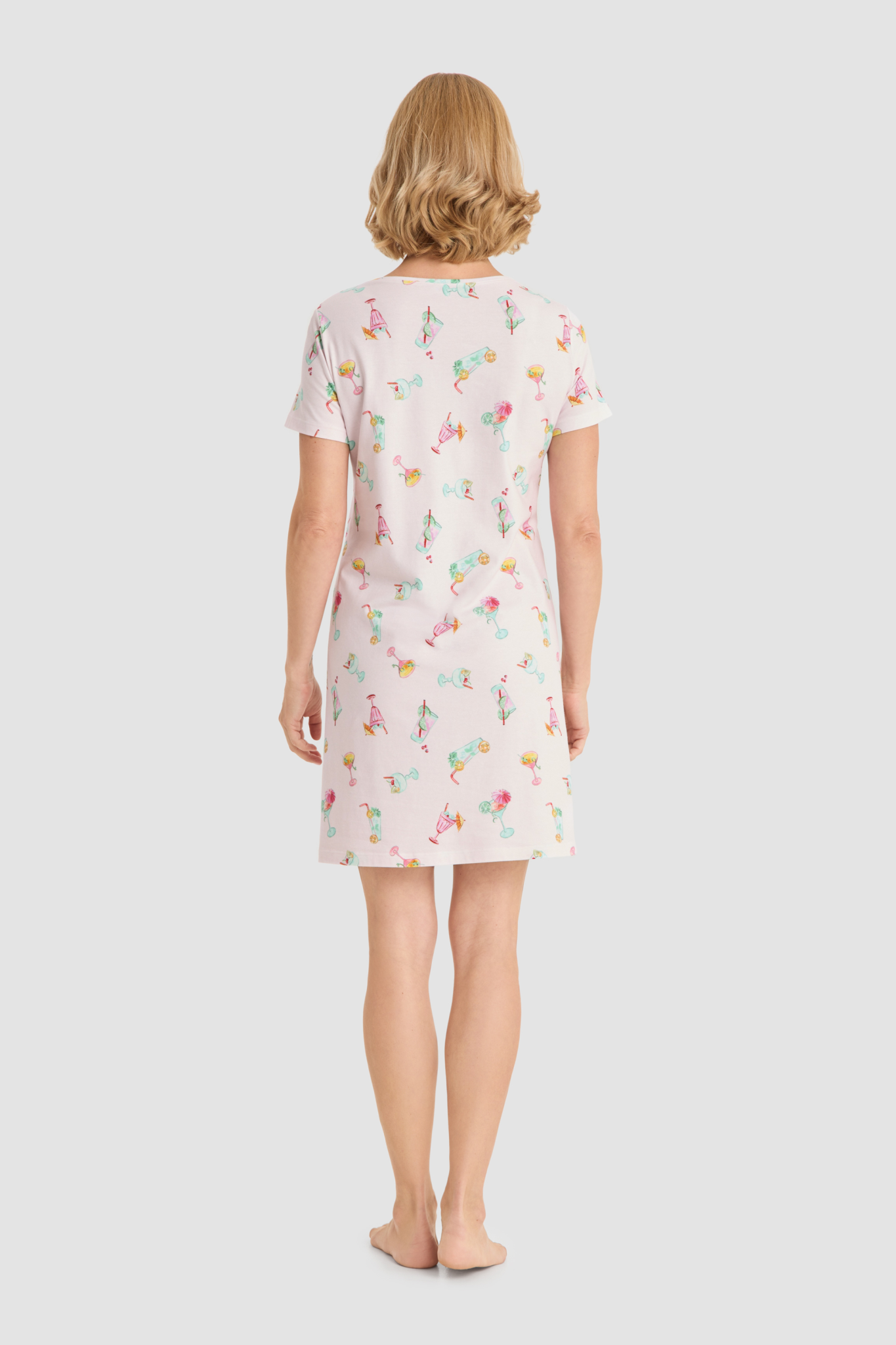 Rösch Nightgown back view in Fancyprint