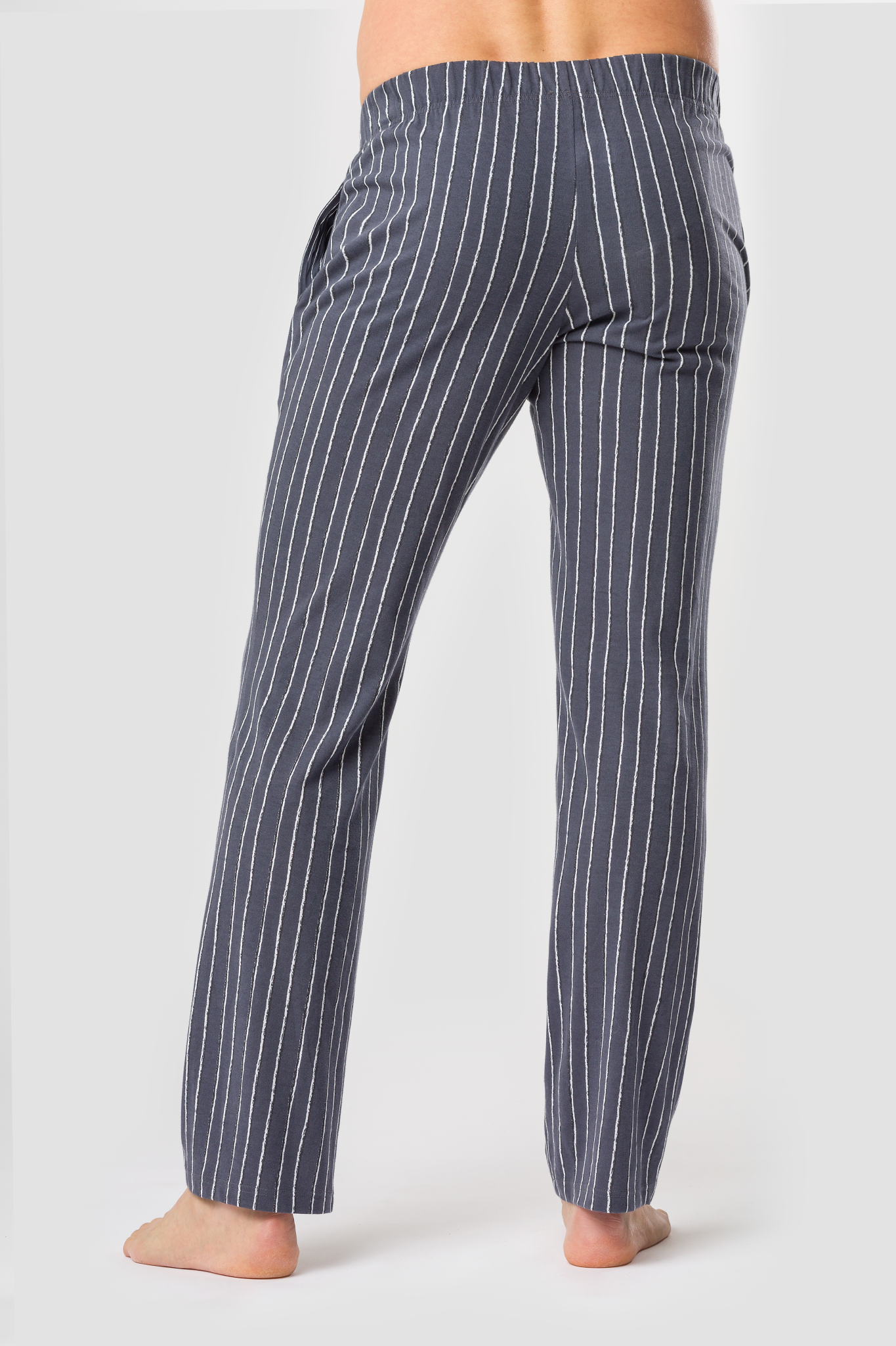 Rösch Lounge Pants back view in Stripe Grey