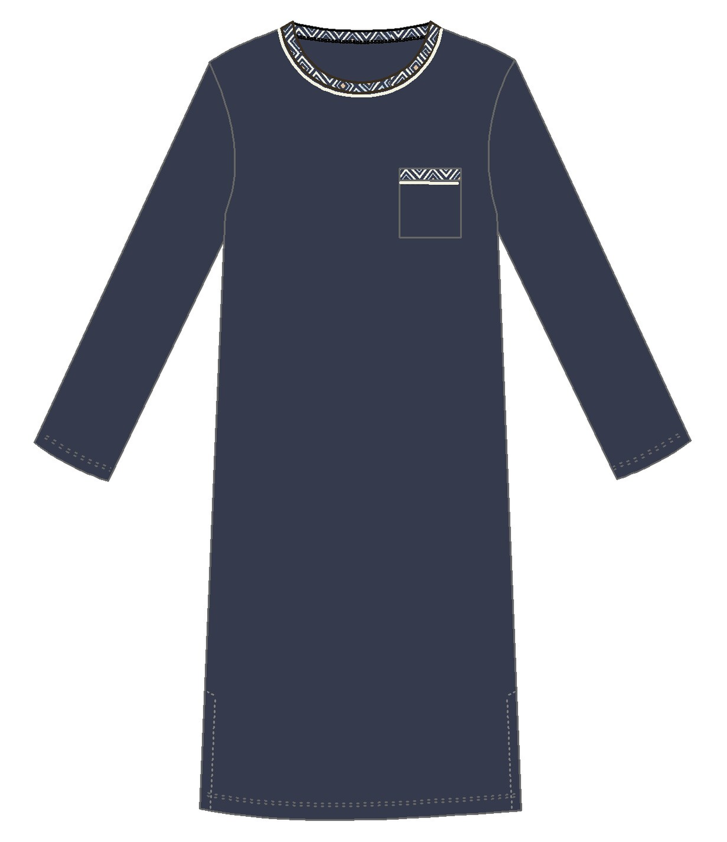 Rösch Nightgown - Minimal Blue