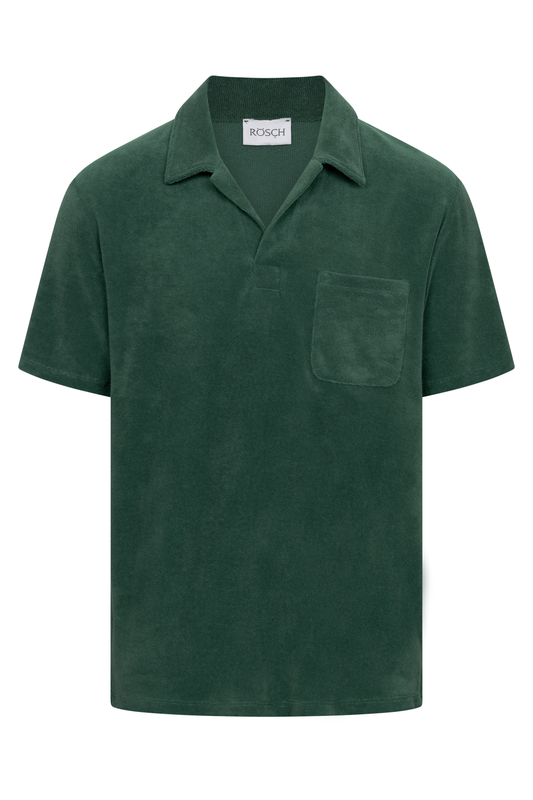 Rösch Lounge Top front view in Bottle Green