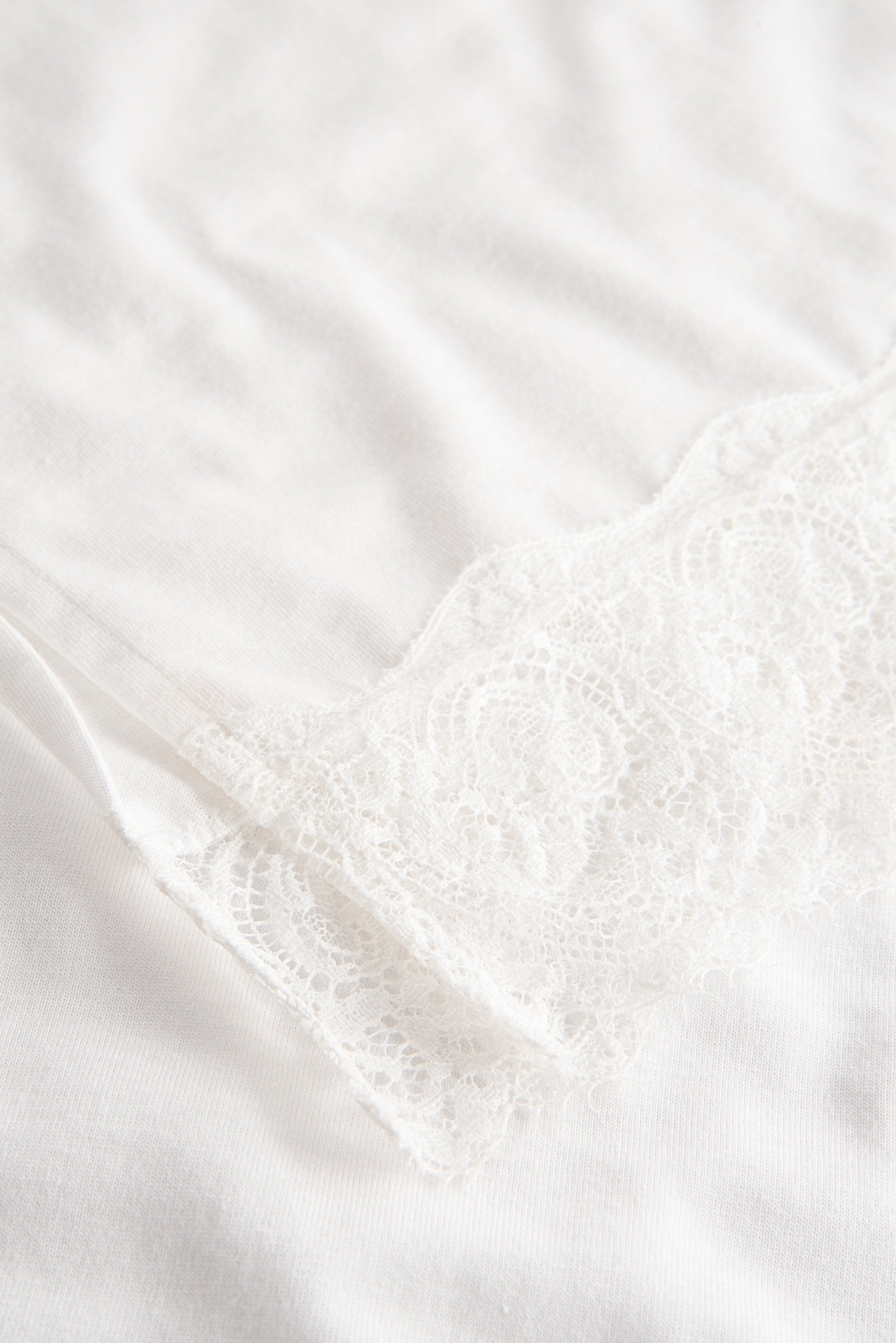 Rosch Night Dress, 1/1 Sleeve, V-Neck Soft Lace (1884142) Ecru