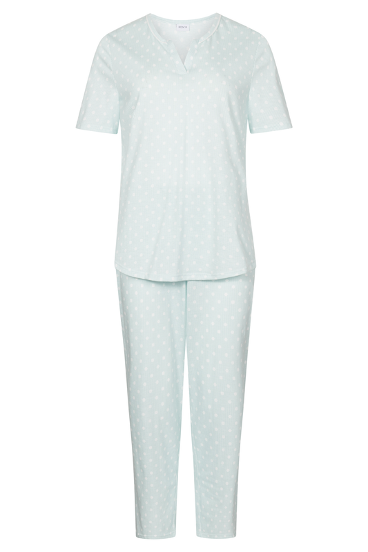 Rösch Pyjamas front view in Cool Mint