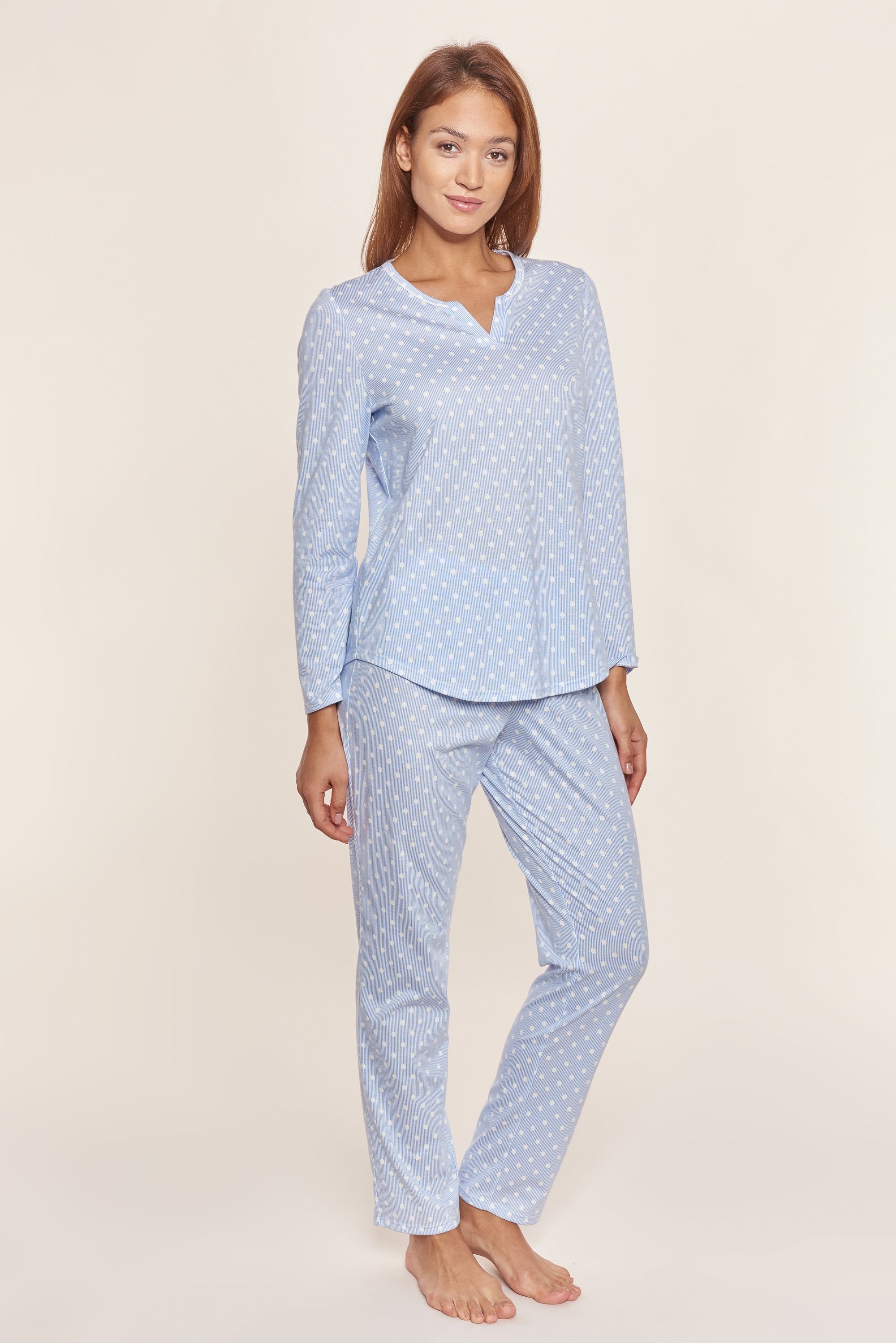 Rosch Pajama, 1/1 Sleeve, 1/1 Pants, Round Neck Tu (1884146) Skyblue