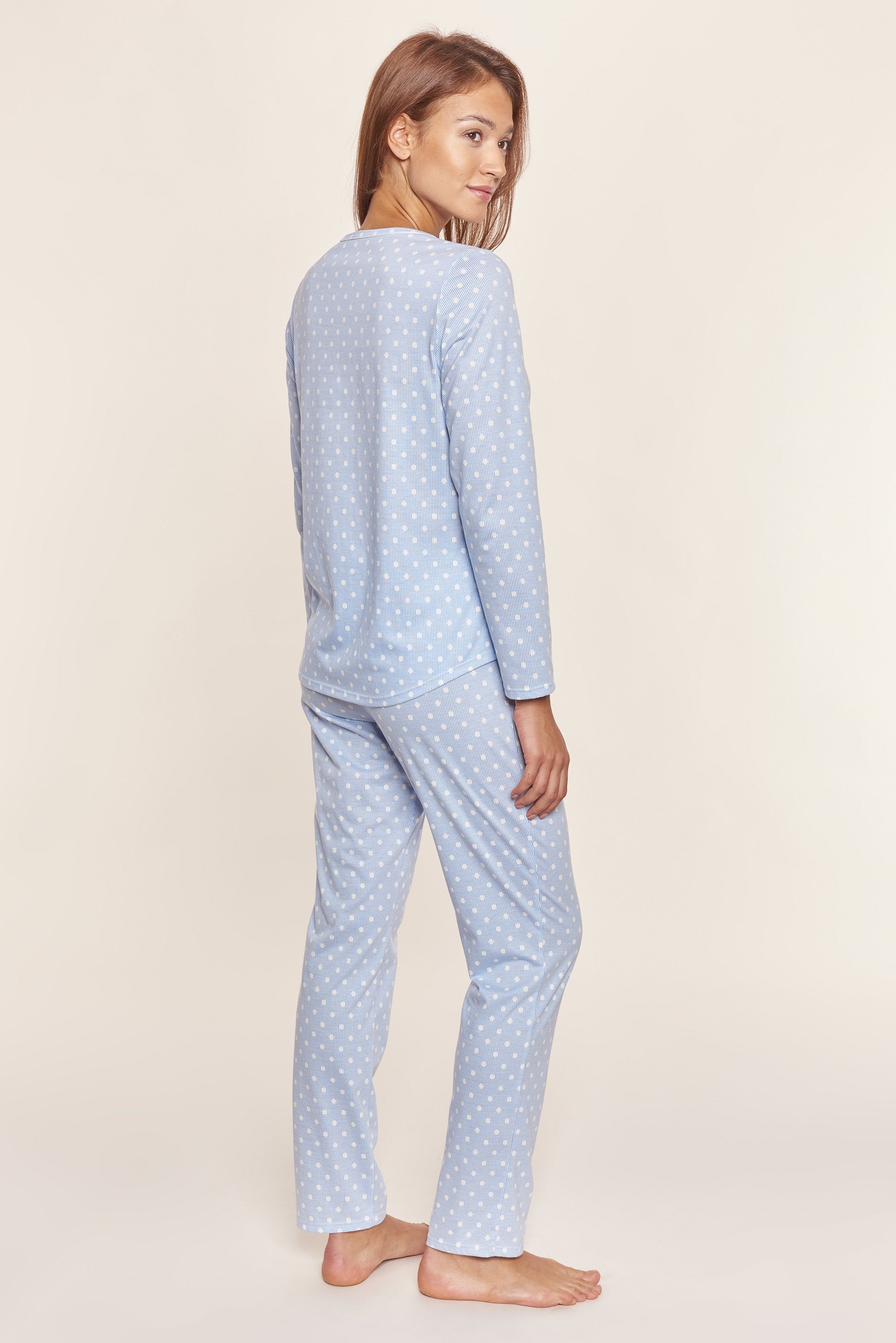 Rosch Pajama, 1/1 Sleeve, 1/1 Pants, Round Neck Tu (1884146) Skyblue