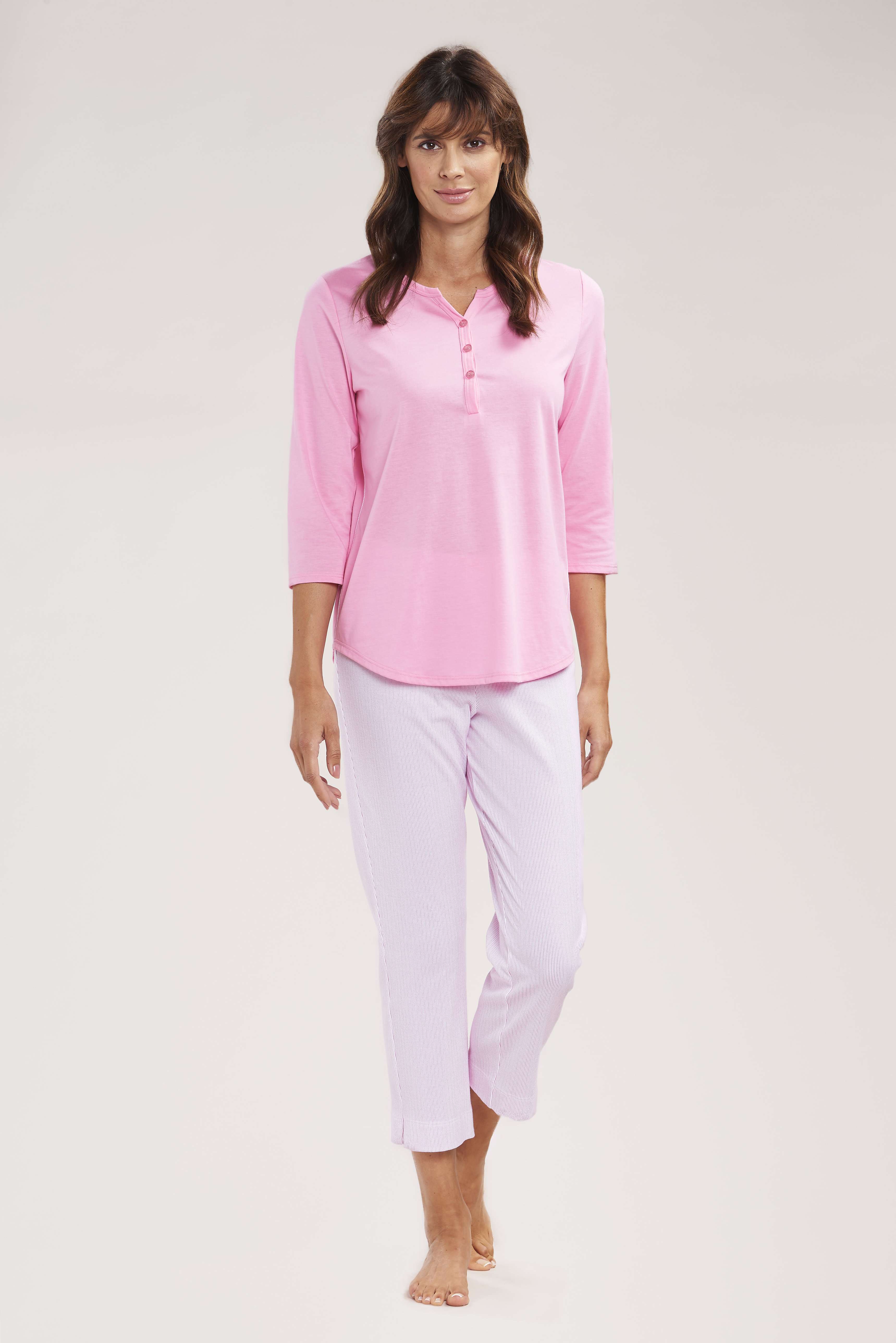 Rosch Pants, 7/8, Slit, Regular Flowerprint St (1884152) Aurora Pink