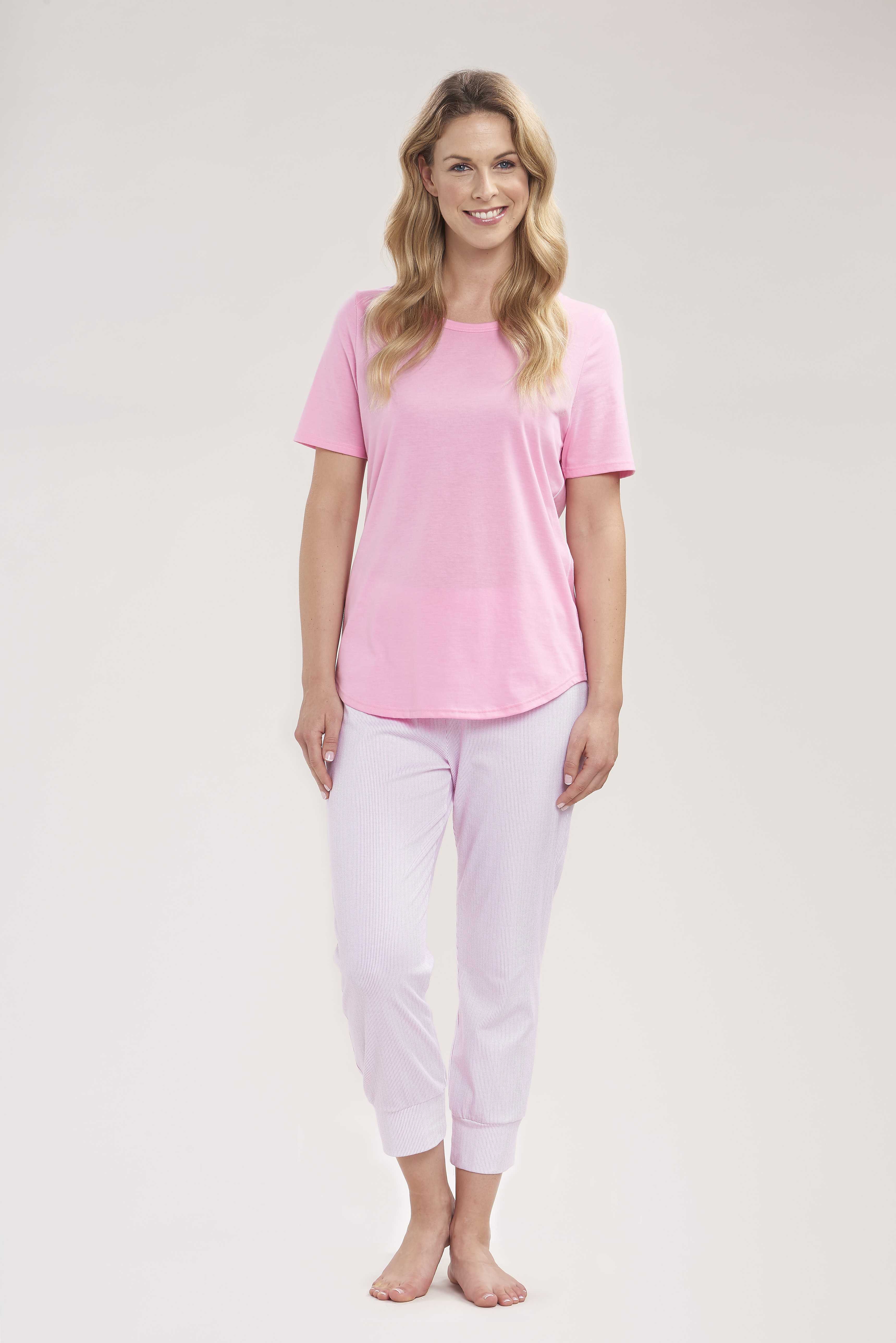 Rosch Shirt, 1/2 Sleeve, Round Neck Matching F (1884155) Aurora Pink