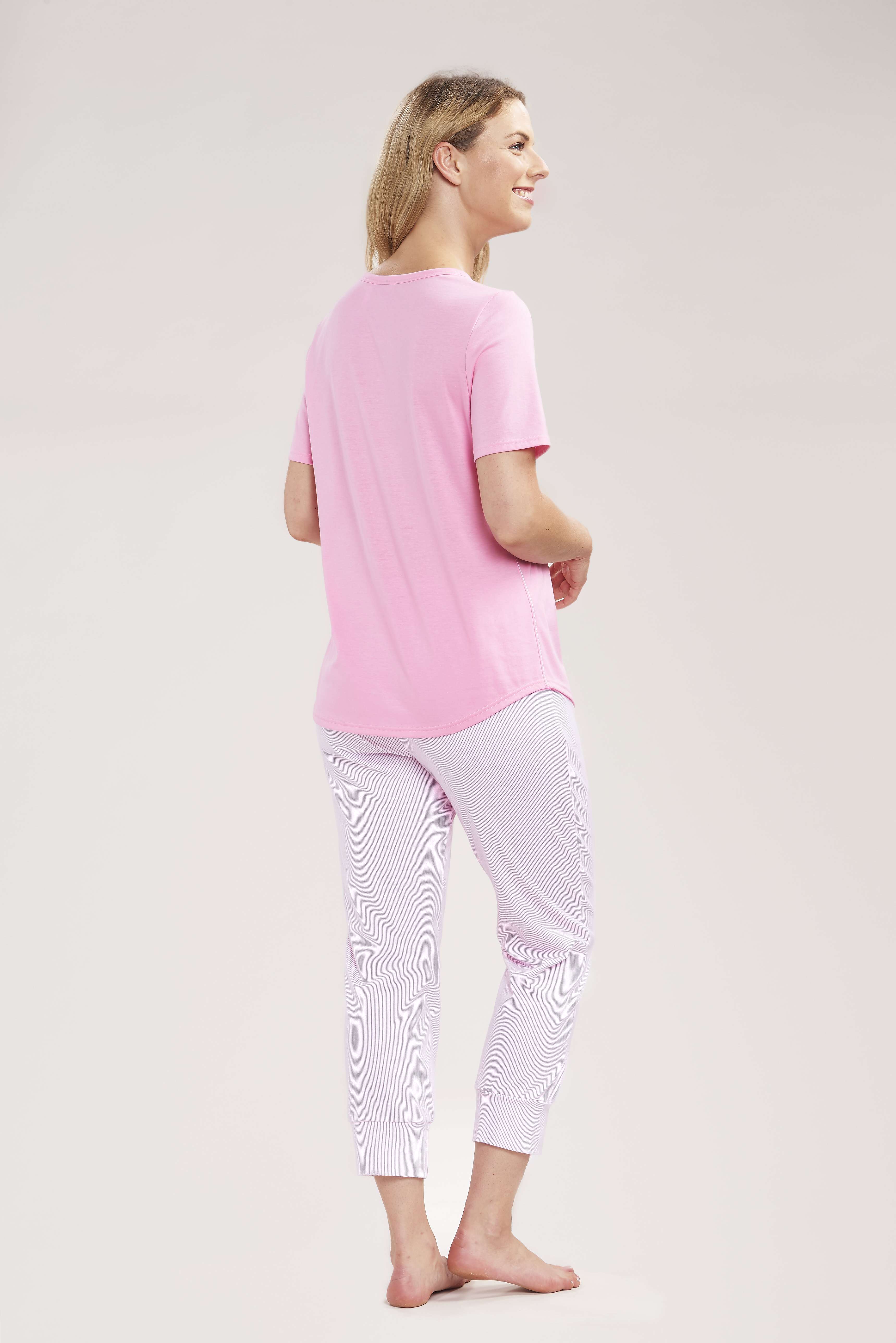 Rosch Shirt, 1/2 Sleeve, Round Neck Matching F (1884155) Aurora Pink