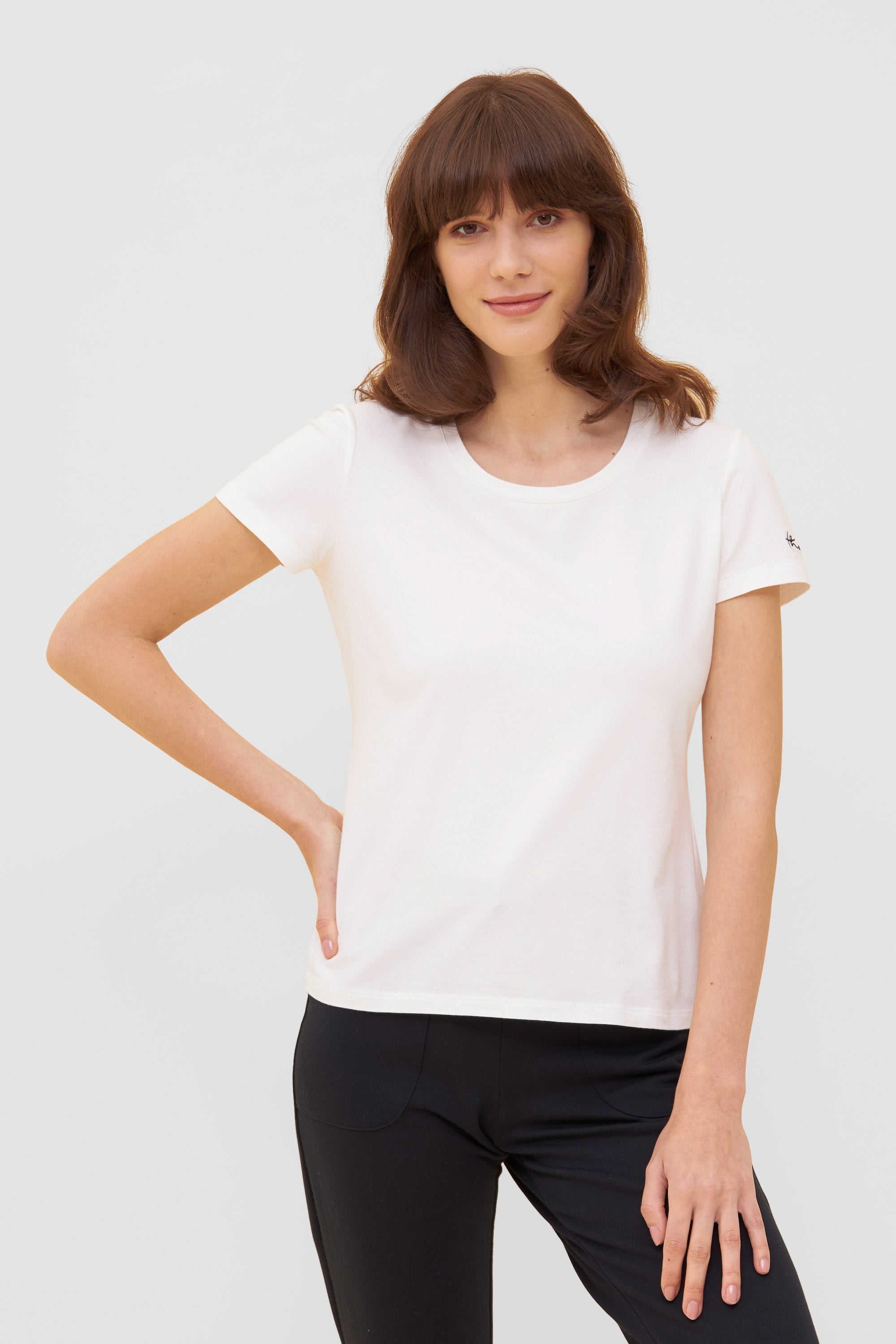 Rosch Shirt, 1/2 Sleeve, Round Neck Blue Move (1884202) White