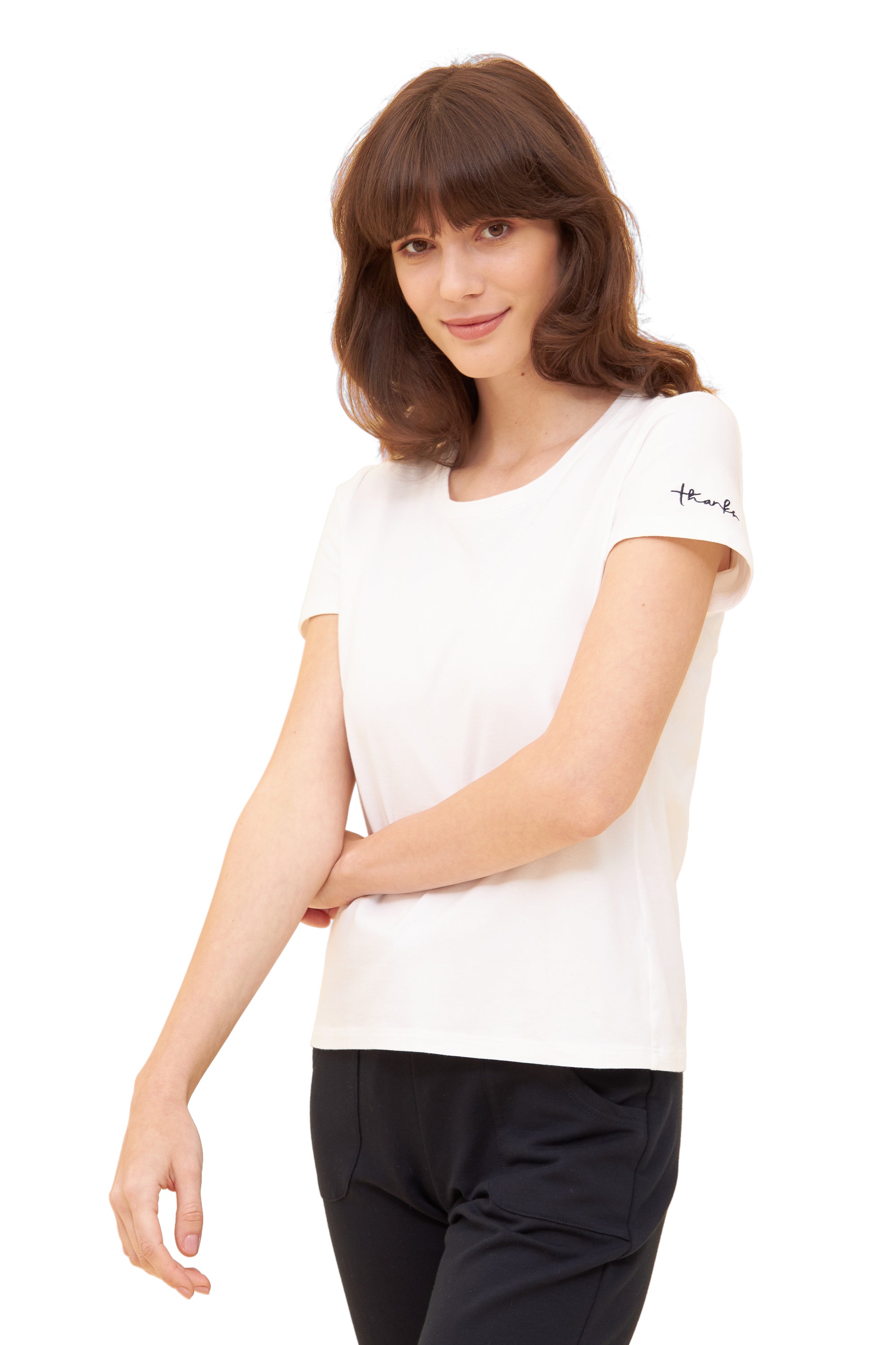 Rosch Shirt, 1/2 Sleeve, Round Neck Blue Move (1884202) White