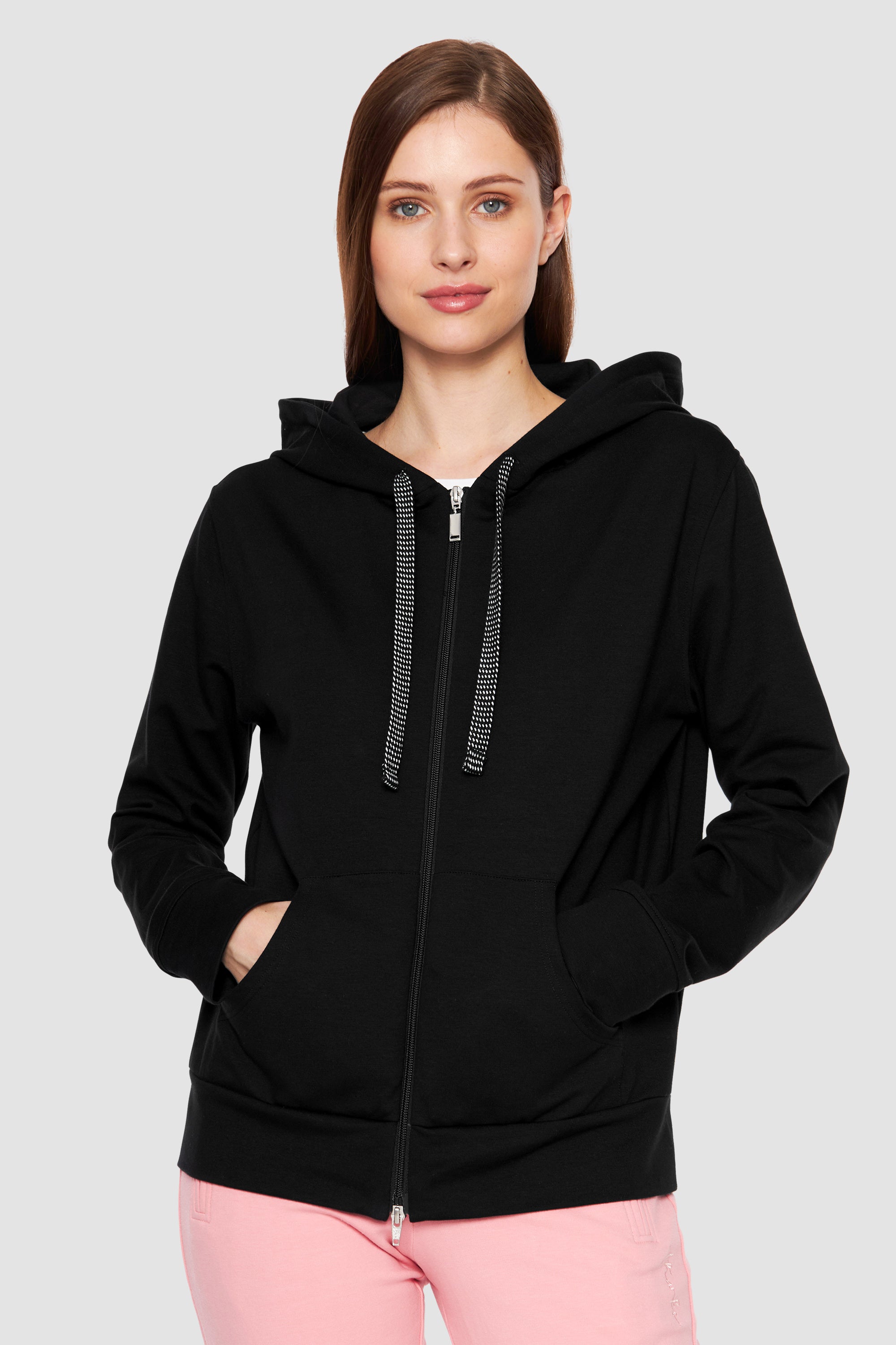Rosch Hoodie Gots, 1/1 Sleeve, Zipper, Pockets (1884204) Black