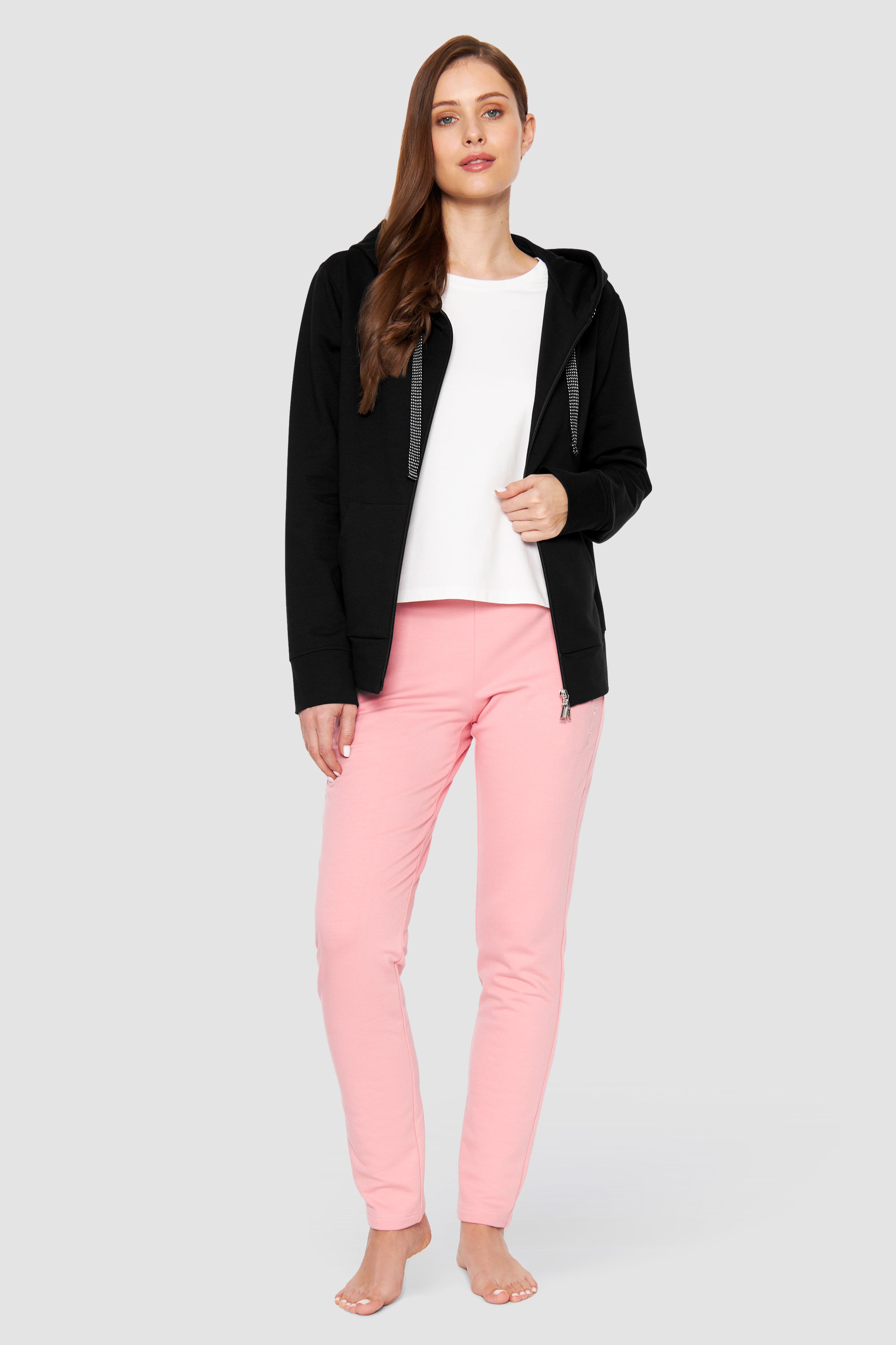Rosch Hoodie Gots, 1/1 Sleeve, Zipper, Pockets (1884204) Black