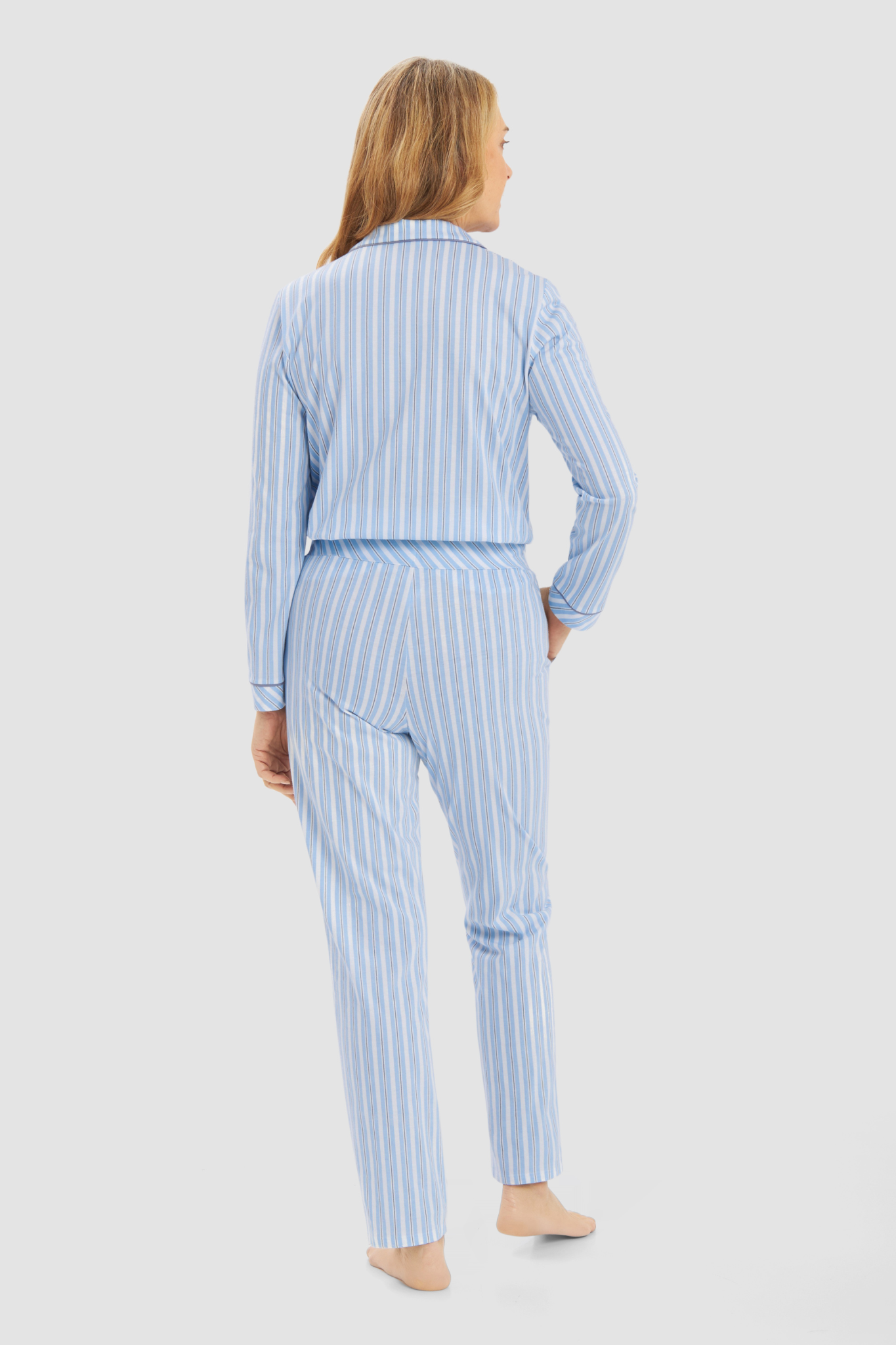 Rösch Lounge Pants back view in Denim Stripes