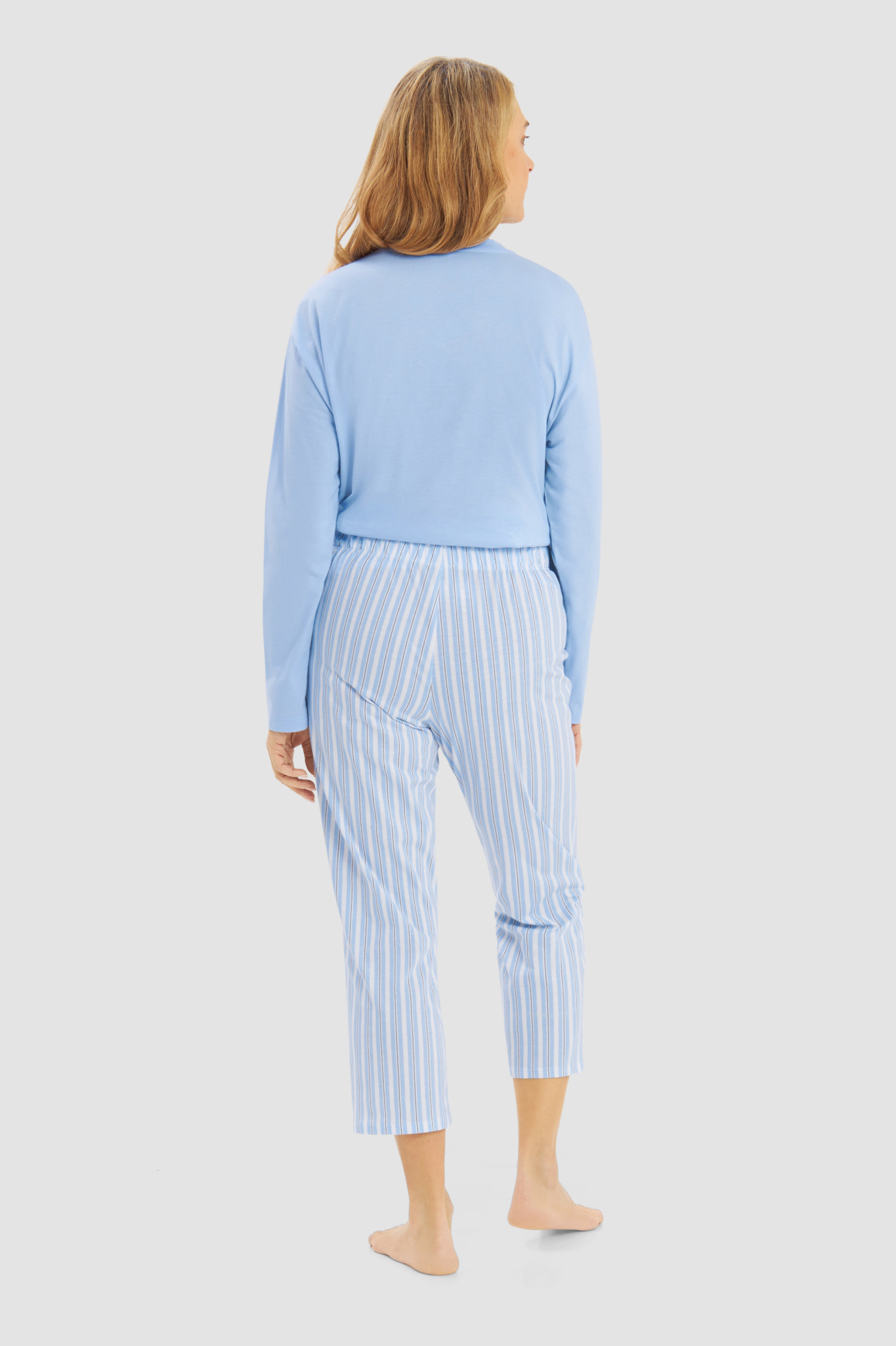 Rösch Lounge Pants back view in Denim Stripes