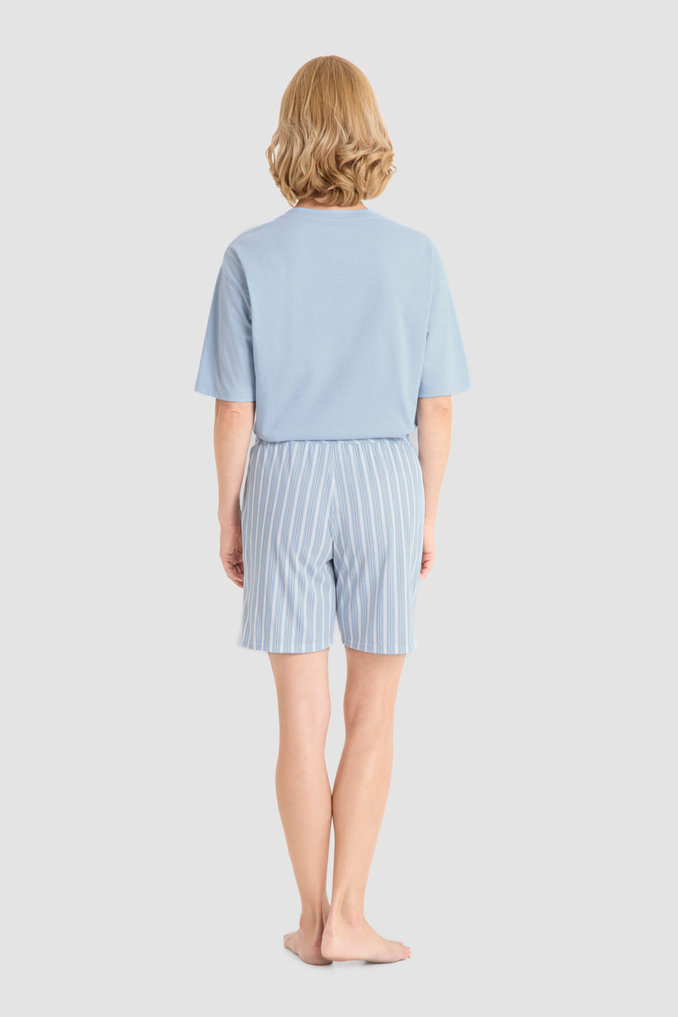 Rösch Lounge Pants back view in Denim Stripes