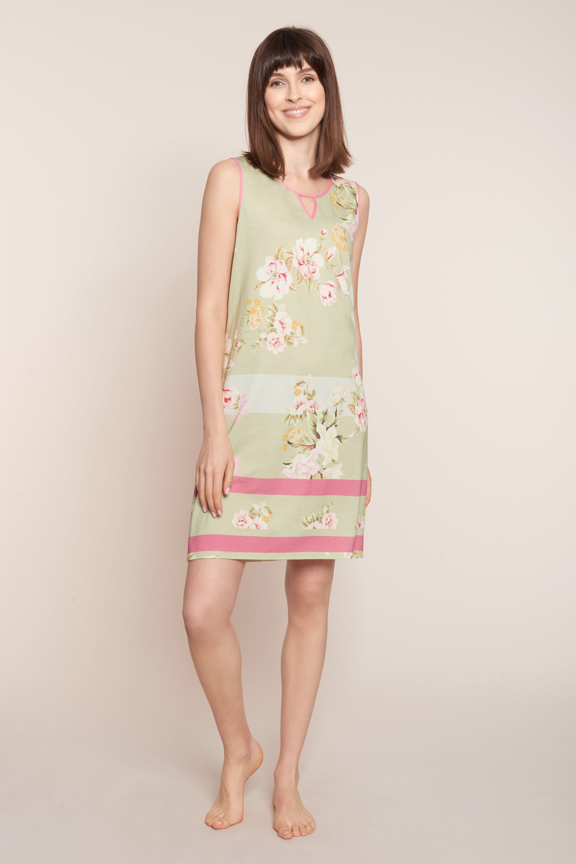 Feraud Night Dress, Sleeveless, Round Neck Graphic Flowe (3211000) Graphic Flower